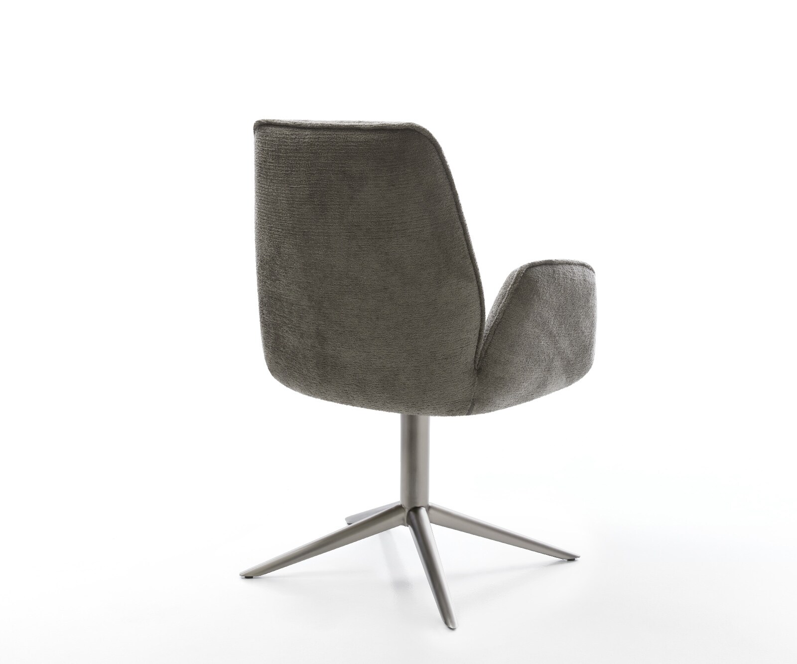 Draaistoel Zoa-Flex bouclé zacht mud kruispoot grafiet 360° draaibaar rocker-functie pocketveer kern 5