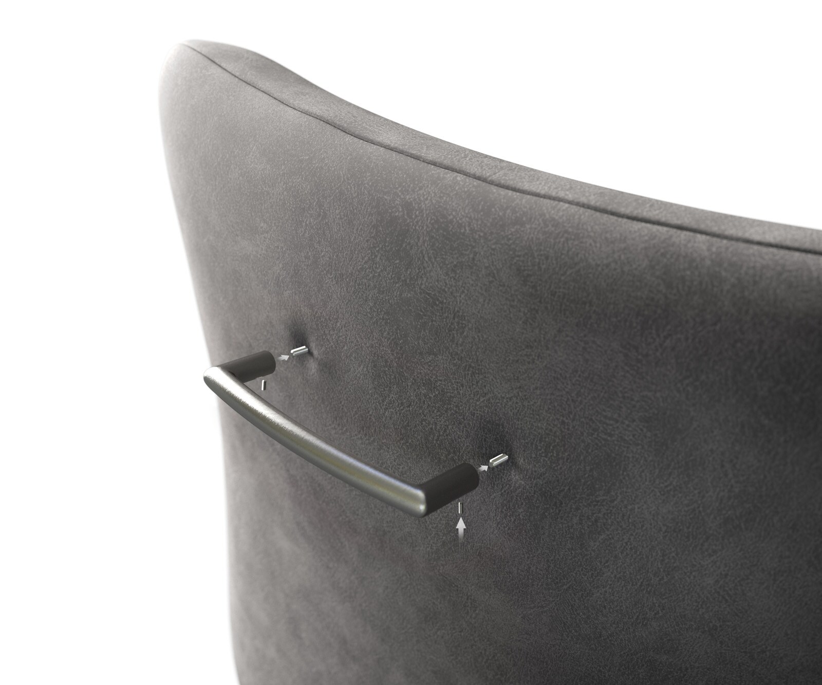 Stoelgreep Flex-Slim roestvrijstaal zilver 2