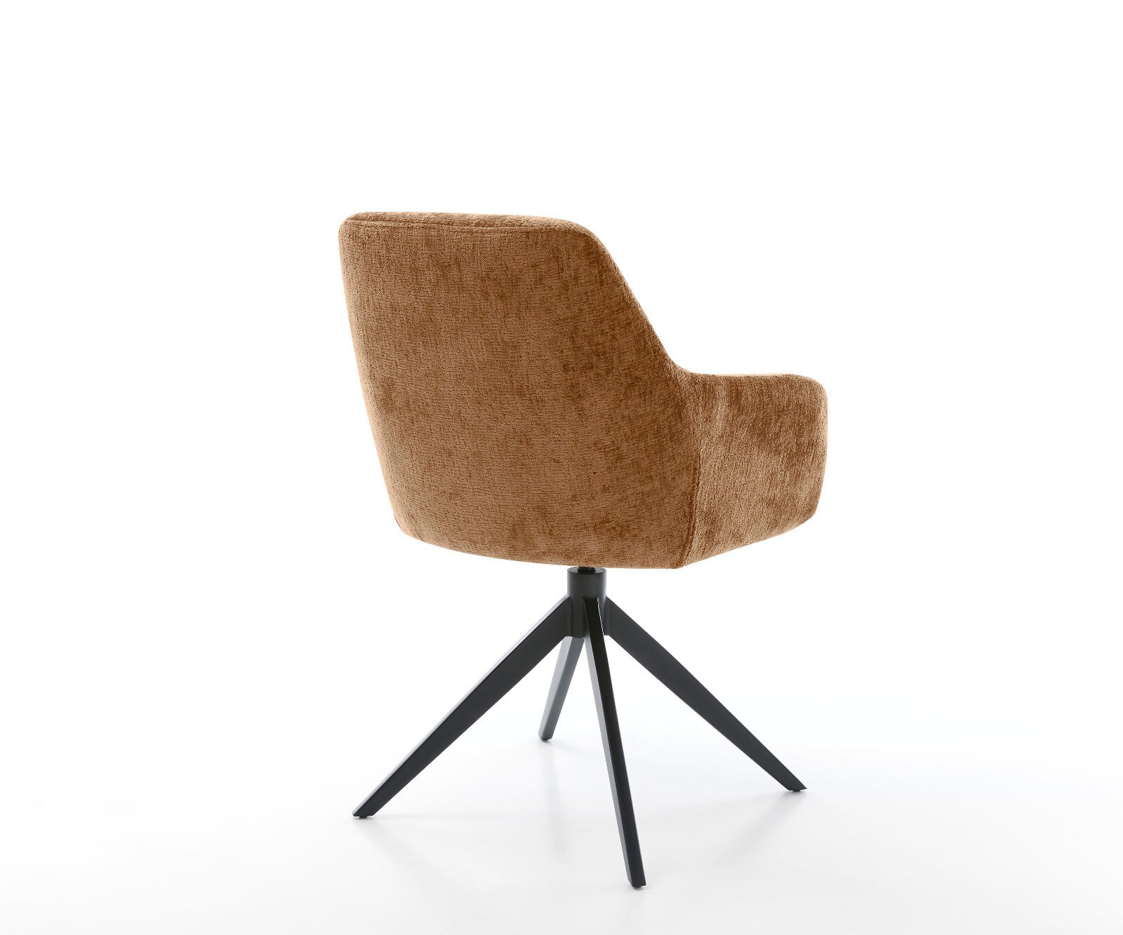 Draaistoel Pejo-Flex chenille Roest kruisframe breed zwart 360° draaibaar rocker-functie pocketveer kern 4