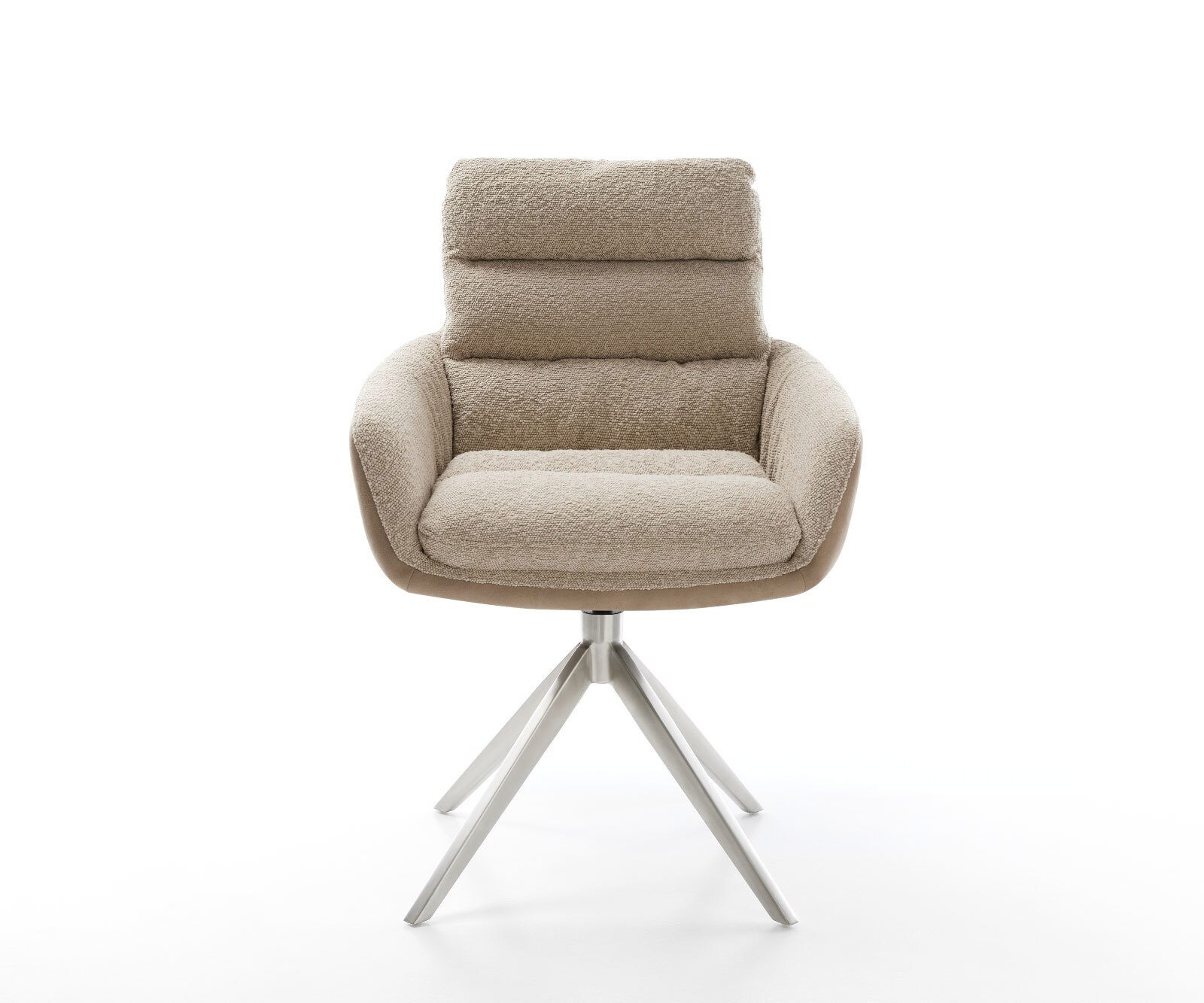 Draaistoel Abelia-Flex met armleuning materiaalmix mud kruisframe breed roestvrij staal 360° draaibaar rocker-functie 2