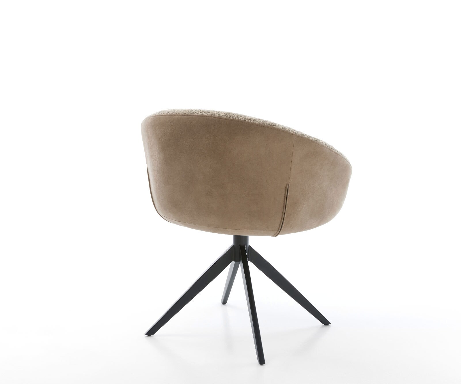 Draaistoel Vinka-Flex met armleuning materiaalmix mud kruisframe breed zwart 360° draaibaar rocker-functie pocketveer kern 4