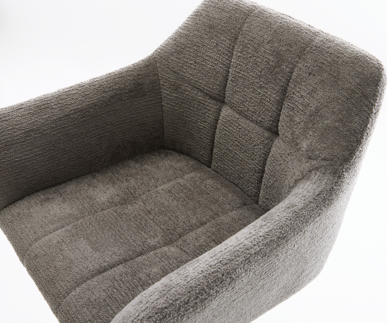 Barstoel Yulo-Flex Bouclé zacht Mud Sledeonderstel metaal zwart Zwart 4