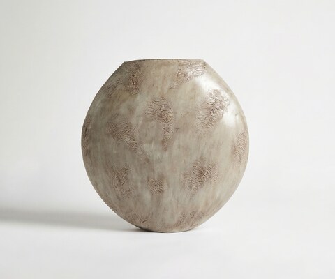 Vaas Calena B81 x D33 x H84 cm Metaal Ivory Terra Handgemaakt