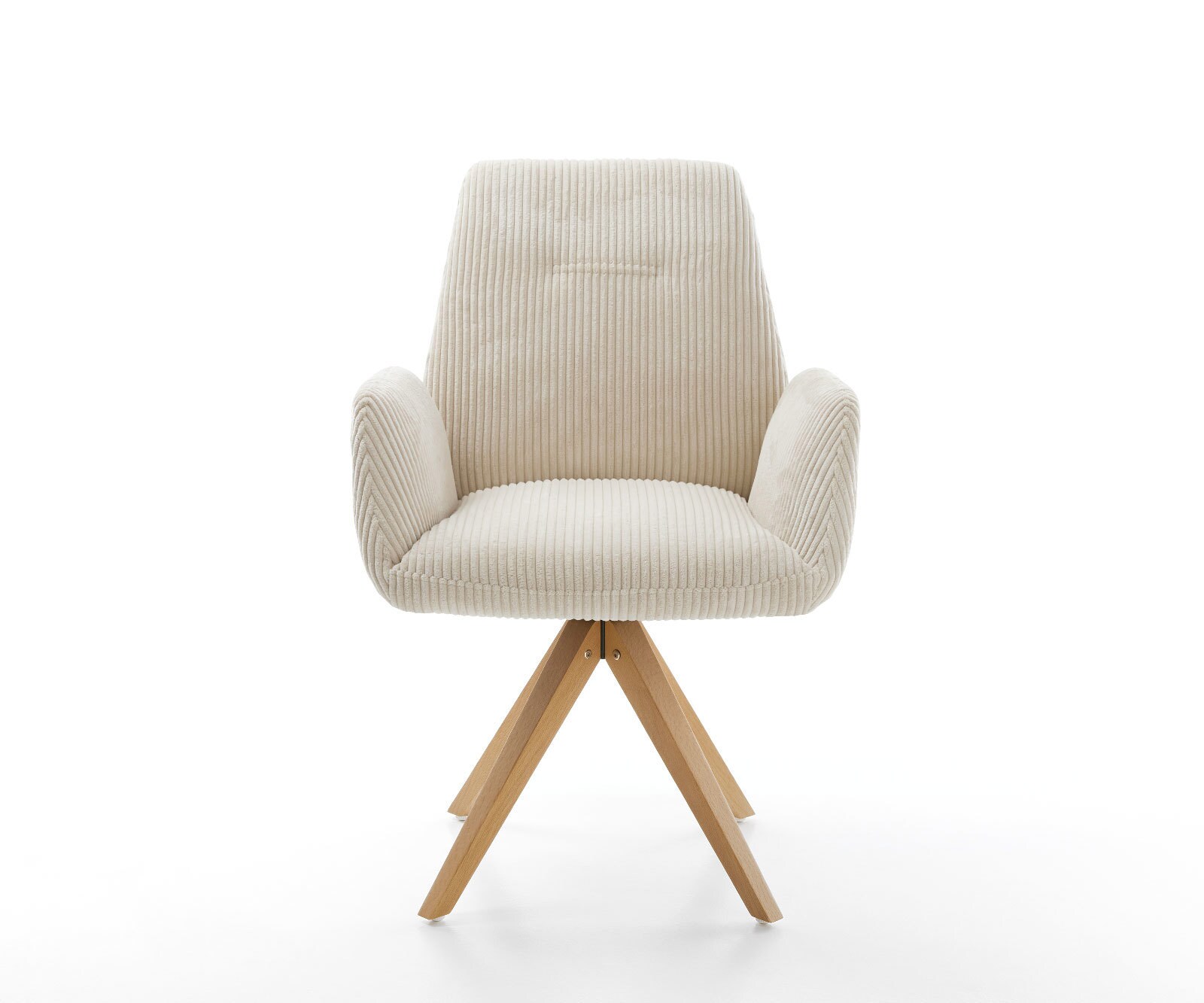 Eetkamerstoel Zoa-Flex koord beige houten frame hoekig natuur pocketveer kern 1