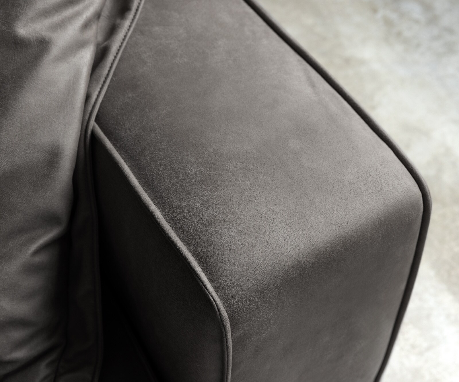 Big-sofa Snoosh 400x150 cm microvezel zwart vintage recamiere links 6
