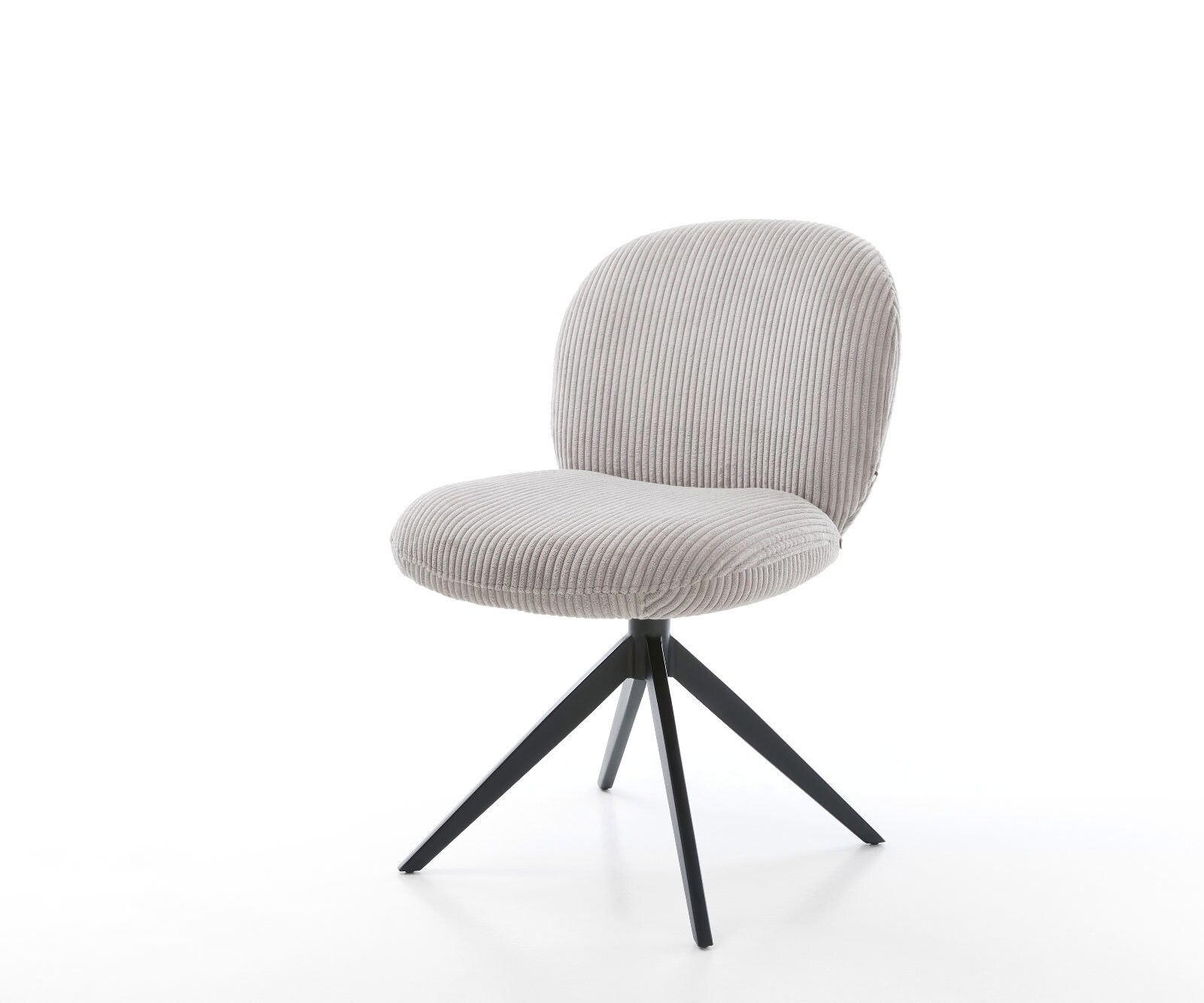 Draaistoel Nube-Flex koord zilver grijs kruisframe breed zwart 360° draaibaar rocker-functie pocketveer kern