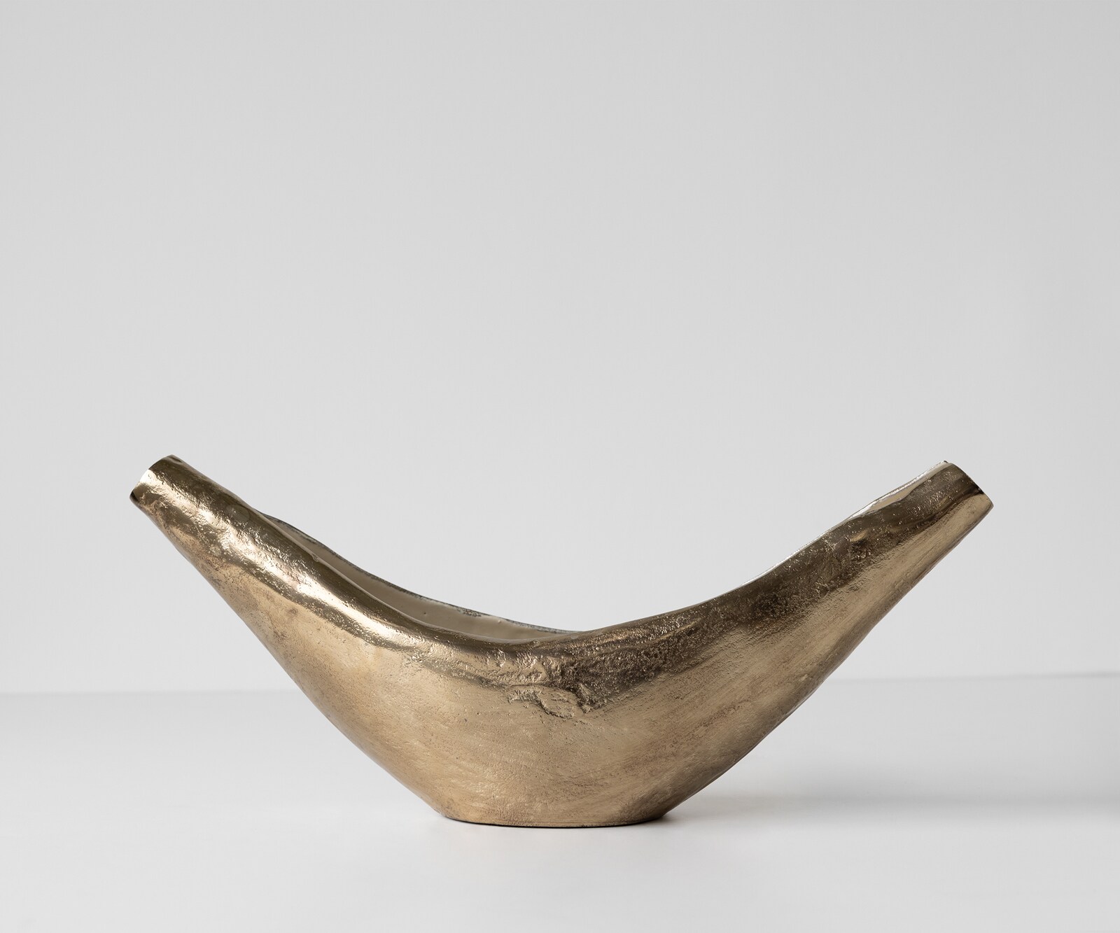 Sculptuur Navira B51 x D13 x H20 cm Aluminium Champagner Ivory Handgemaakt 1