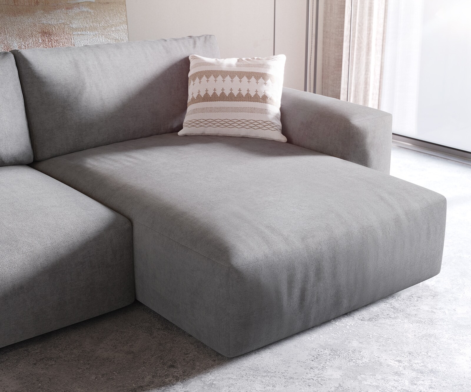 Hoekbank Lanzo XL 270x180 cm microvezel Grijs Variabele rugleuning 5
