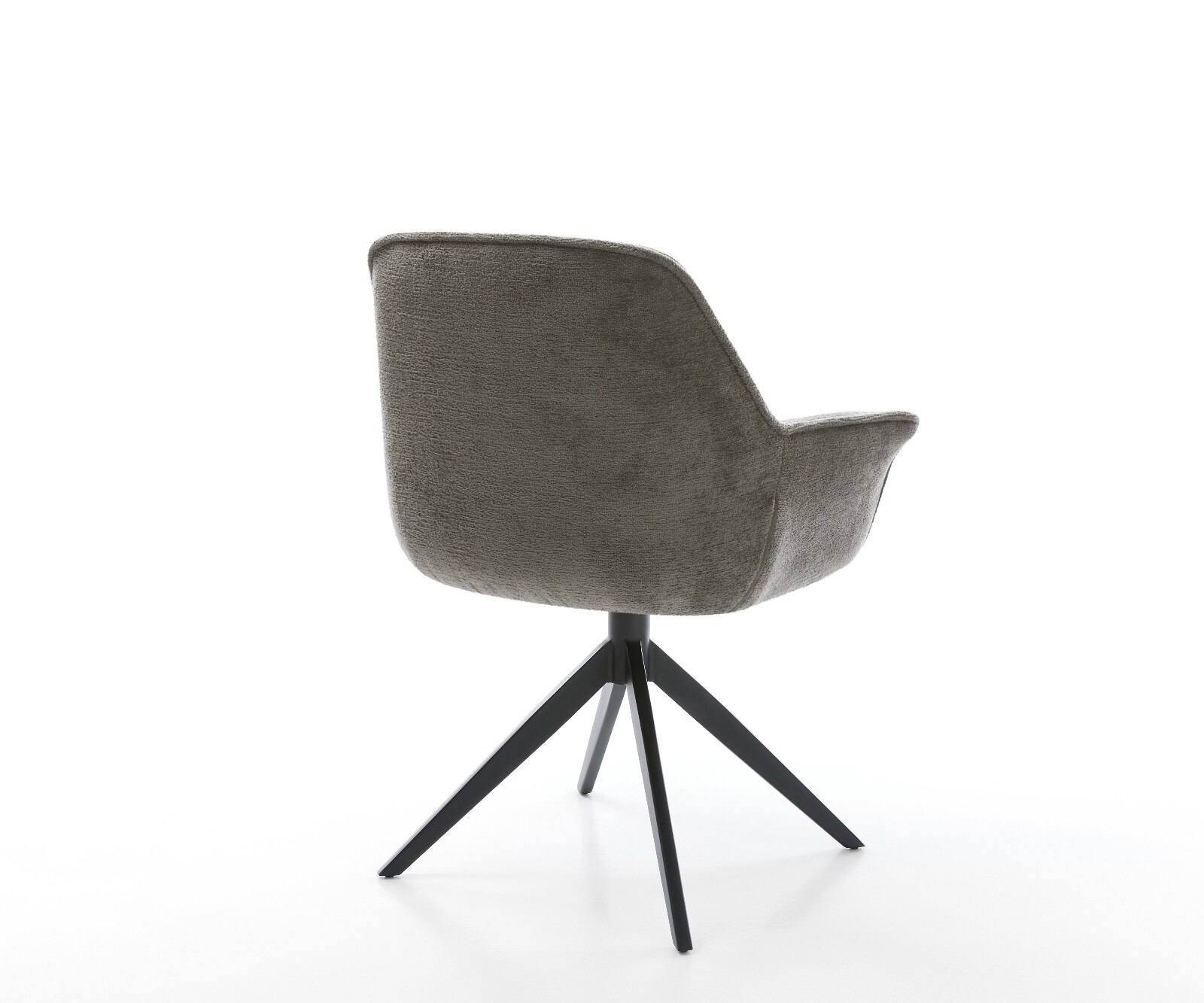 Draaistoel Keila-Flex met armleuning bouclé zacht mud kruisframe breed zwart 360° draaibaar rocker-functie 5