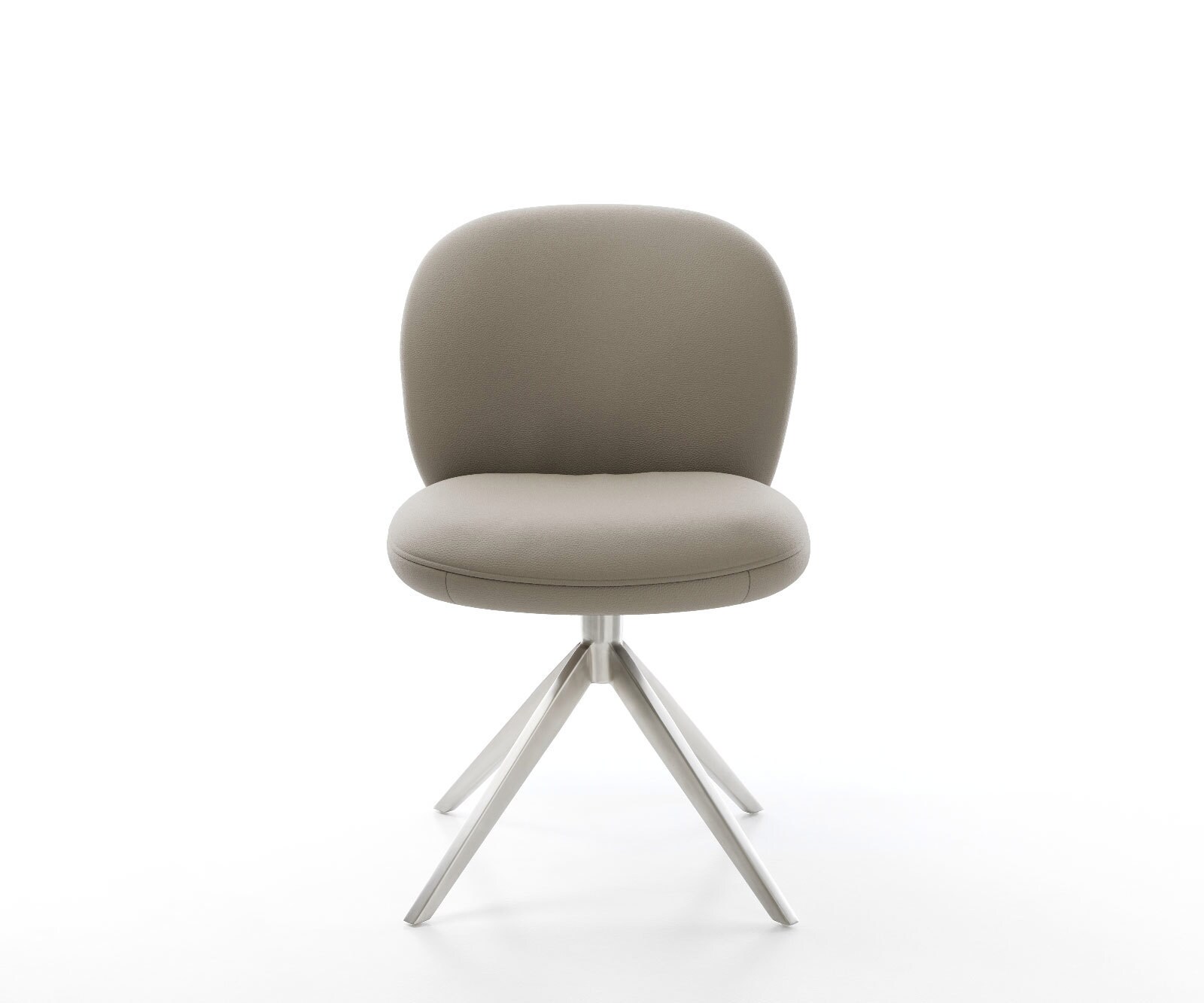 Draaistoel Nube-Flex echt leer mud kruisframe breed roestvrij staal 360° draaibaar rocker-functie pocketveer kern 1
