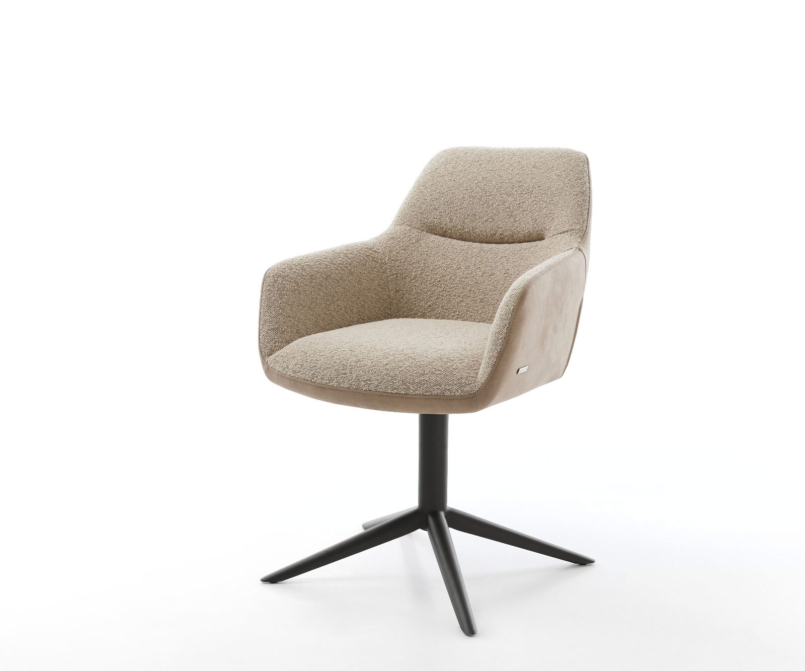Draaistoel Pejo-Flex materiaalmix mud kruispoot zwart 360° draaibaar rocker-functie pocketveer kern