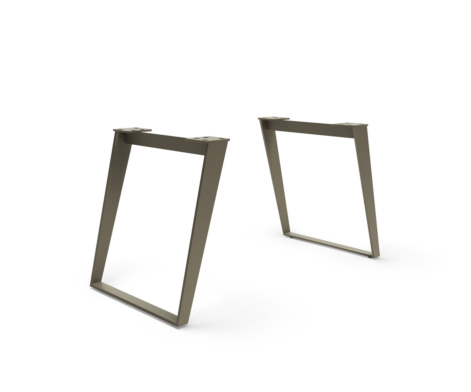 Tafelframe metaal schuin effect lak titanium (set van 2)