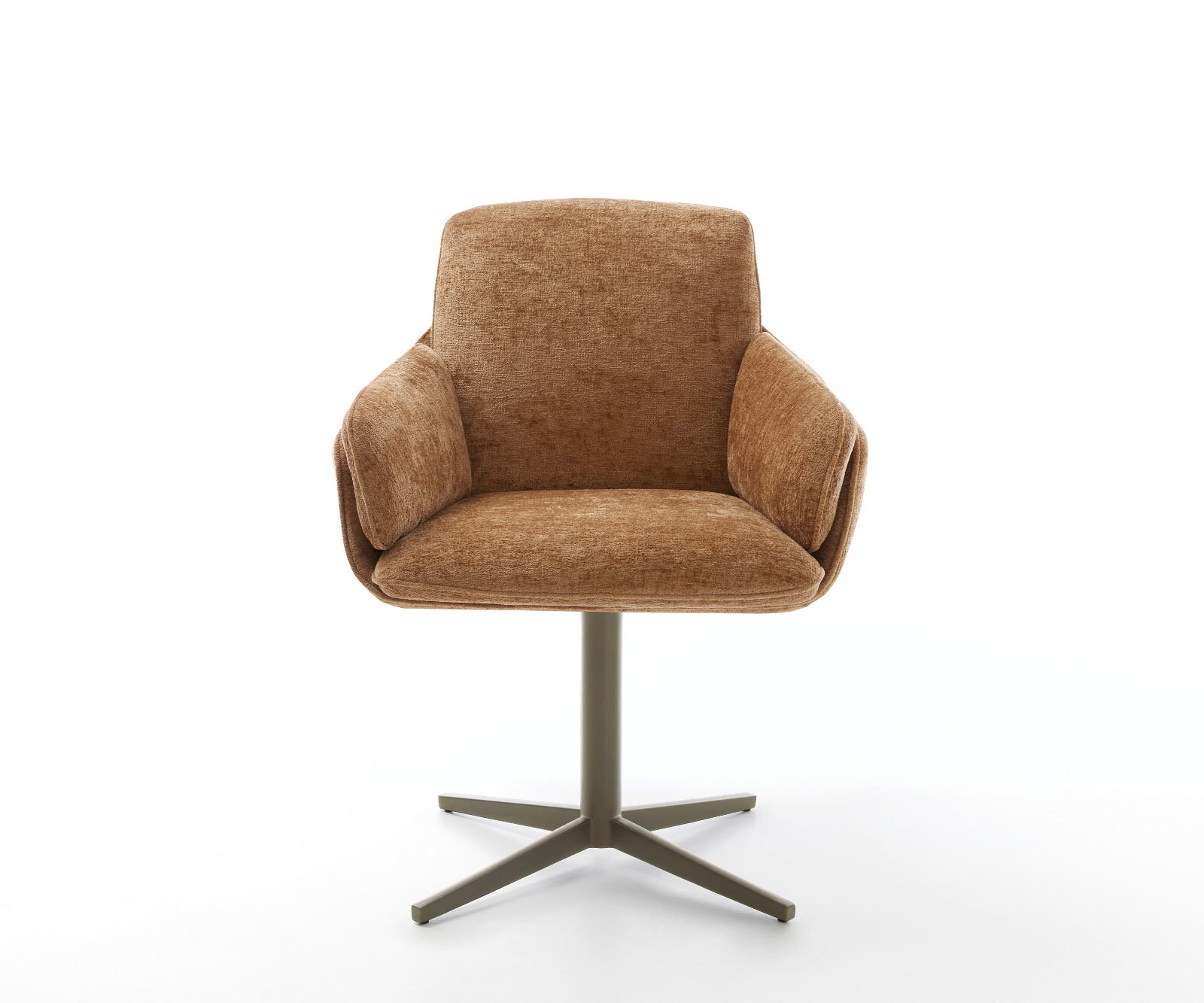 Draaistoel Luan-Flex met armleuning chenille Roest kruispoot afwerking met titanium 360° draaibaar 1 Draaistoel Luan-Flex met armleuning chenille Roest kruispoot afwerking met titanium 360° draaibaar 1