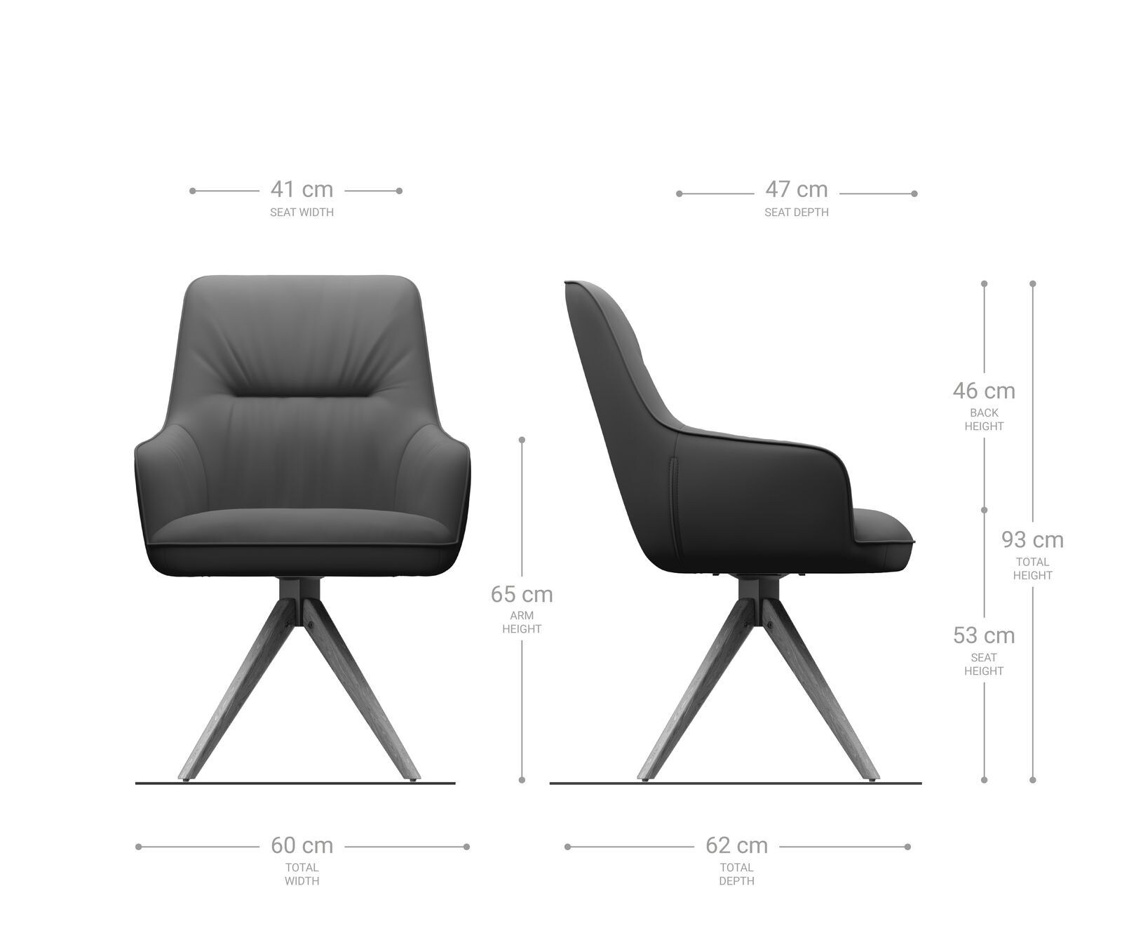 Eetkamerstoel Zelia-Flex met armleuning echt leer zwart houten frame hoekig natuur pocketveer kern 5 Eetkamerstoel Zelia-Flex met armleuning echt leer zwart houten frame hoekig natuur pocketveer kern 5