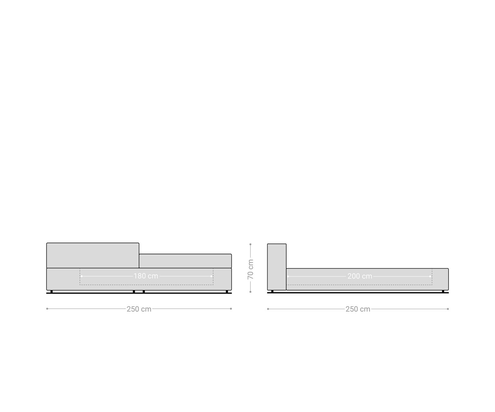 Bedframe Kalinea 180x200 cm microvezel grijs 8