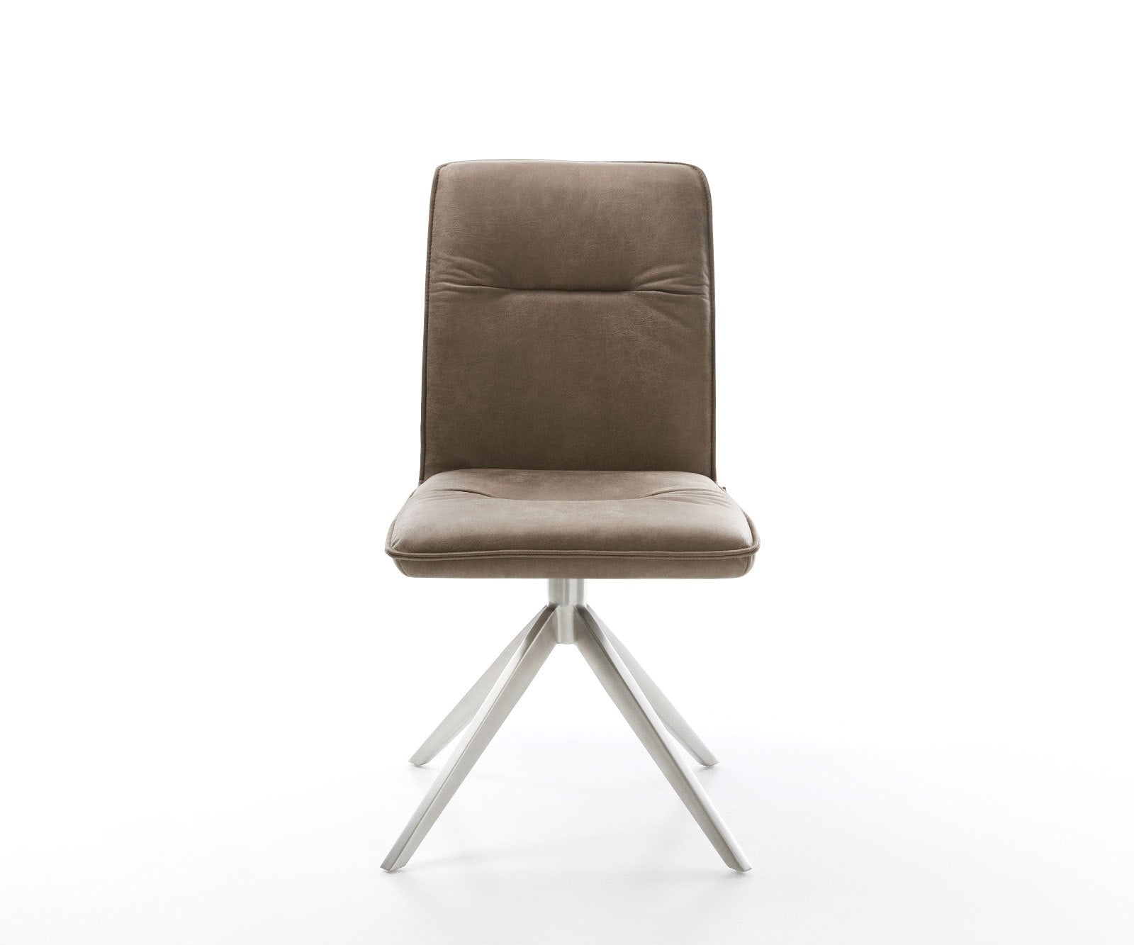 Draaistoel Vinjo-Flex microvelours taupe vintage kruisframe breed roestvrij staal 360° draaibaar rocker-functie 1 Draaistoel Vinjo-Flex microvelours taupe vintage kruisframe breed roestvrij staal 360° draaibaar rocker-functie 1