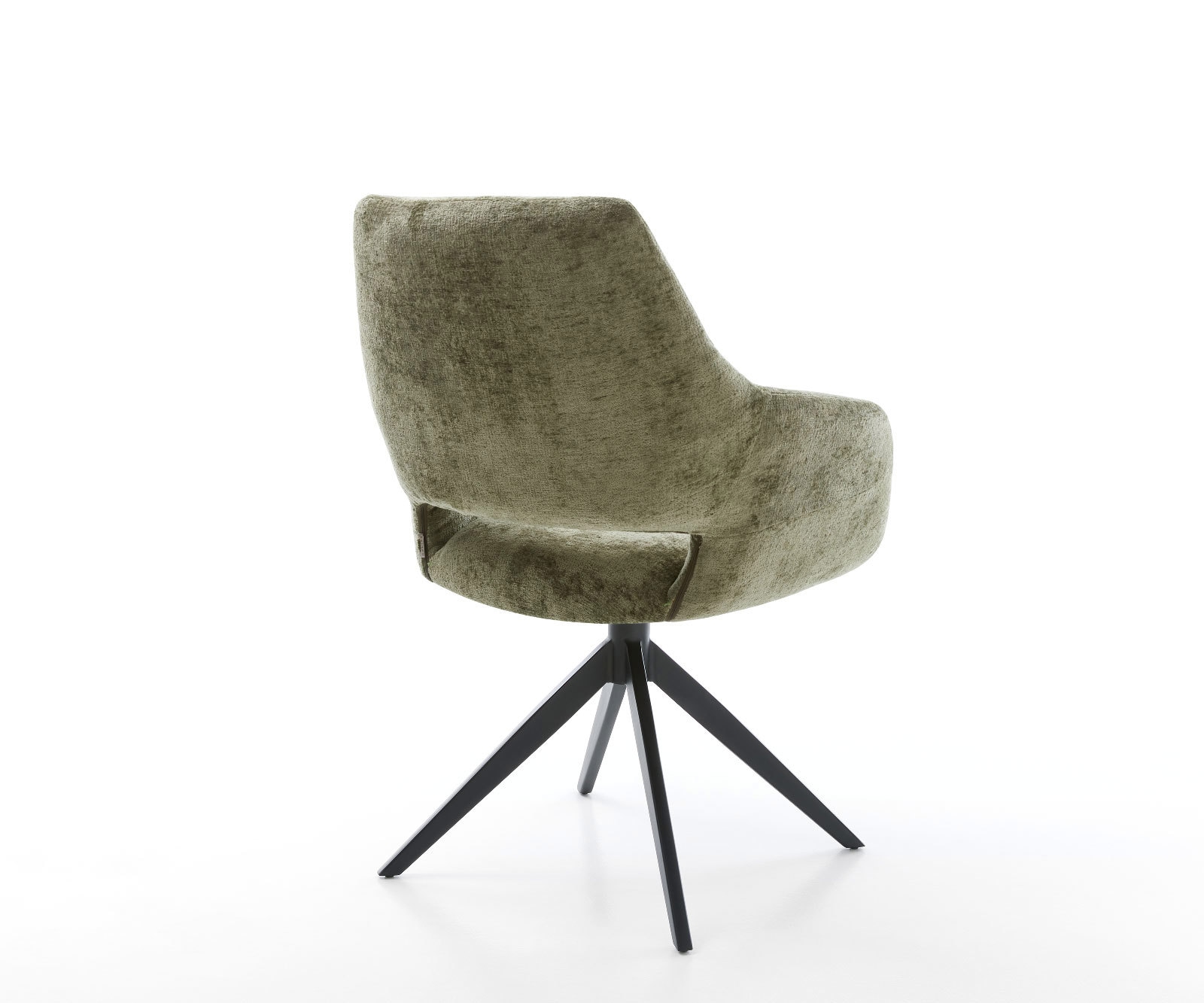 Draaistoel Yago-Flex met armleuning chenille olijfgroen kruisframe breed zwart 360° draaibaar rocker-functie pocketveer kern 4 Draaistoel Yago-Flex met armleuning chenille olijfgroen kruisframe breed zwart 360° draaibaar rocker-functie pocketveer kern 4