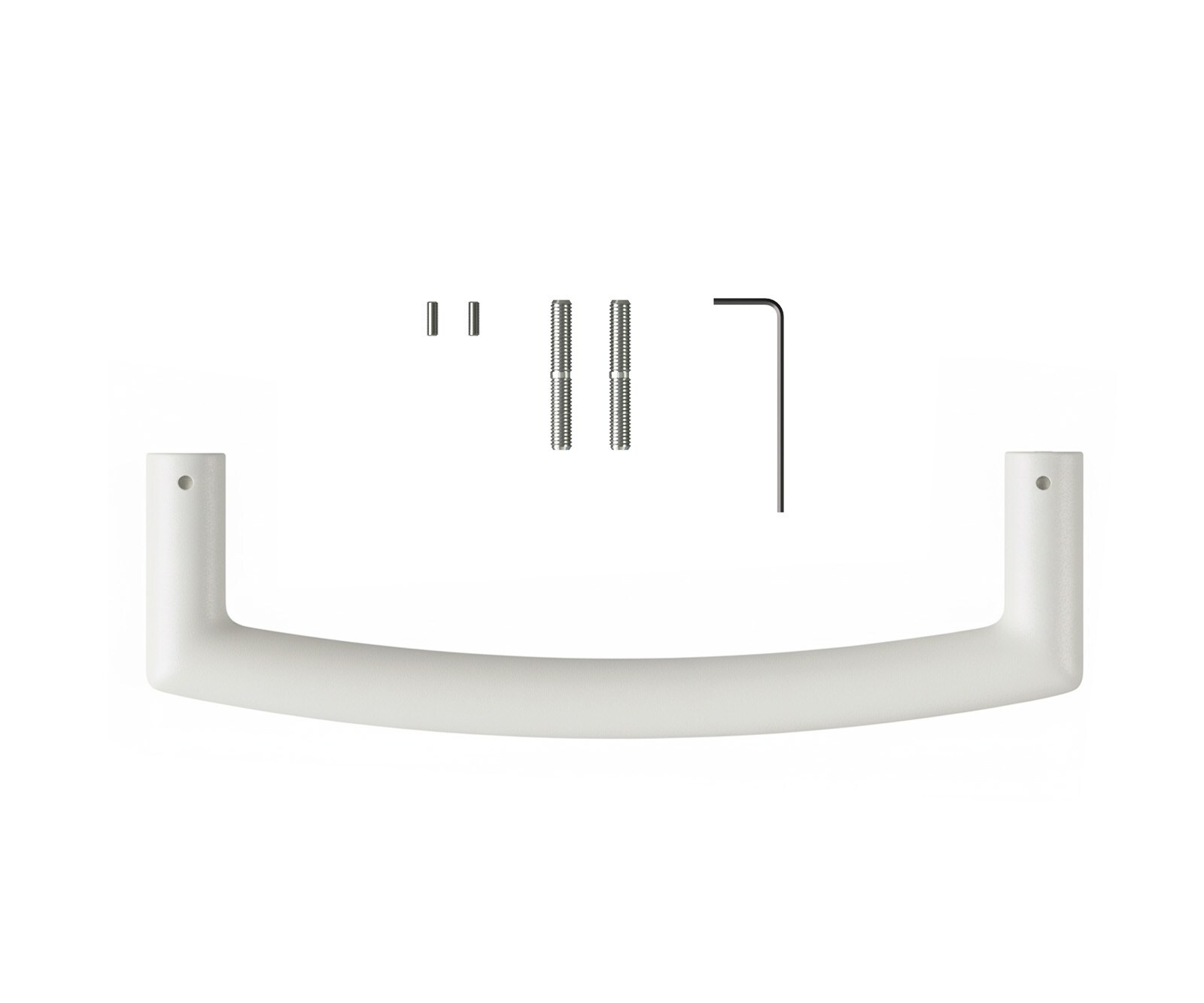 Barkruk-handgreep Flex-Rund metaal met poedercoating wit 1