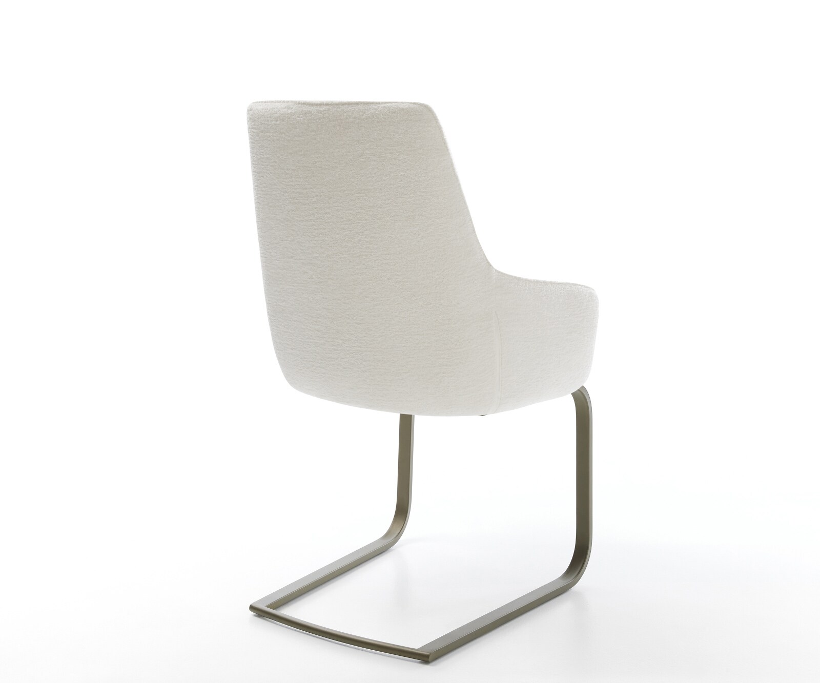 Sledemodel Zelia-Flex met armleuning bouclé zacht beige sledemodel vlak afwerking met titanium pocketveer kern 4