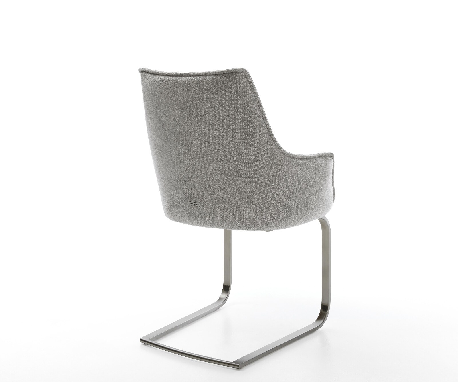 Sledemodel Alja-Flex met armleuning zachte stof met structuur grijs sledemodel vlak grafiet pocketveer kern 5