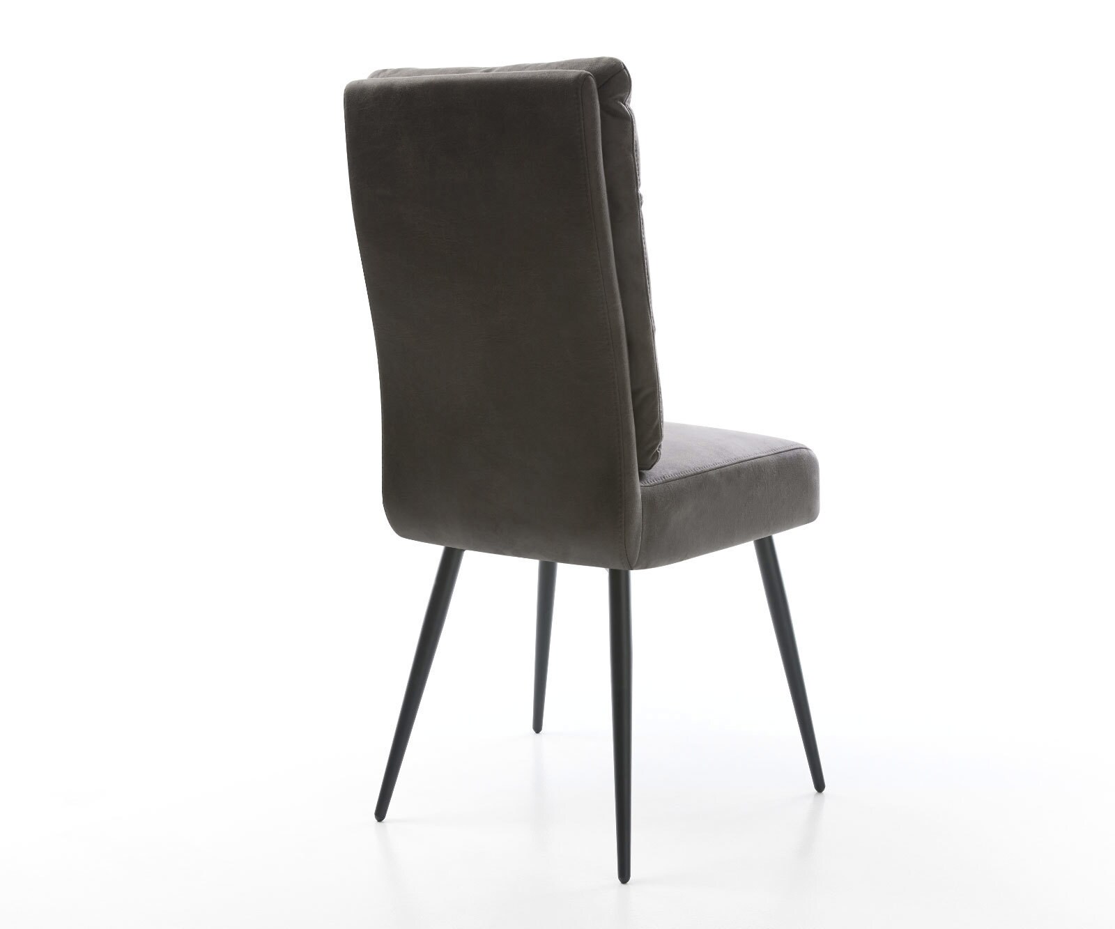 Eetkamerstoel Pela-Flex microvelours antraciet vintage 4-poot conisch zwart pocketveer kern 4 Eetkamerstoel Pela-Flex microvelours antraciet vintage 4-poot conisch zwart pocketveer kern 4