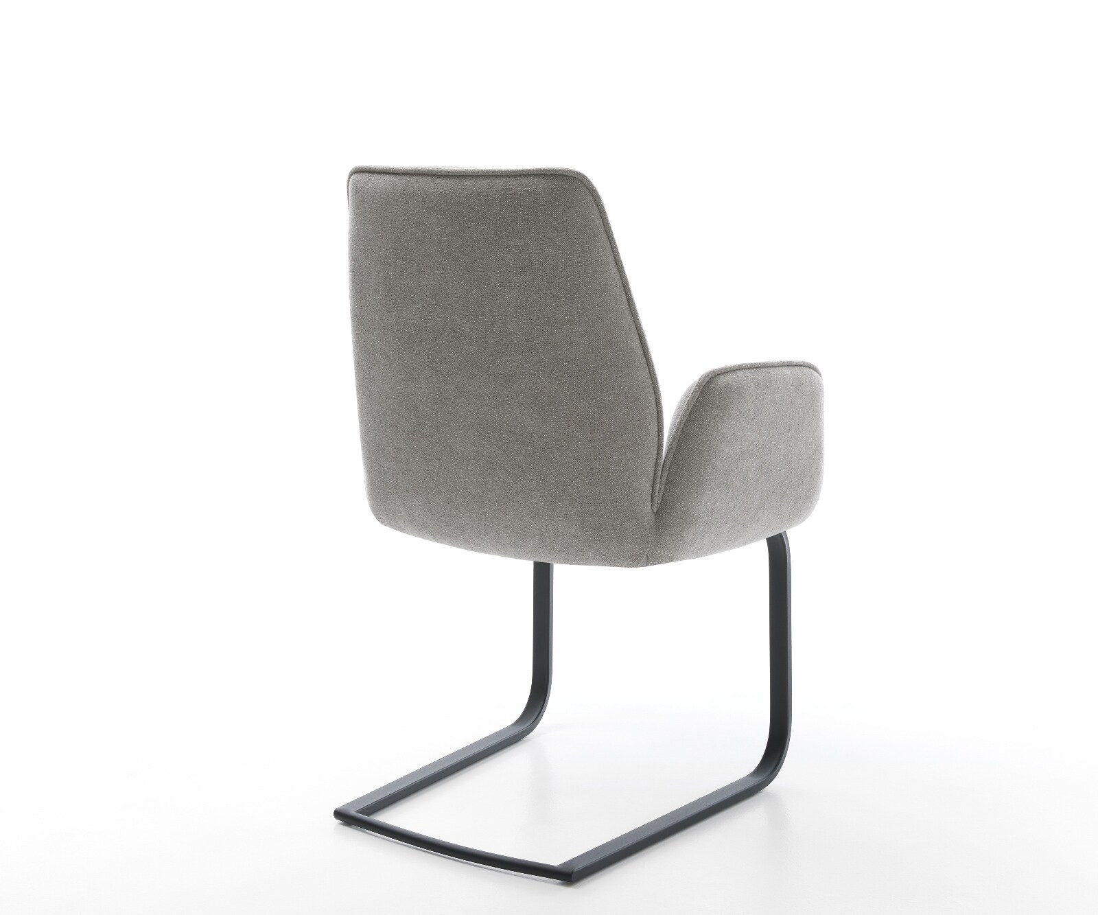 Sledemodel Zoa-Flex zachte stof met structuur grijs sledemodel vlak zwart pocketveer kern 5