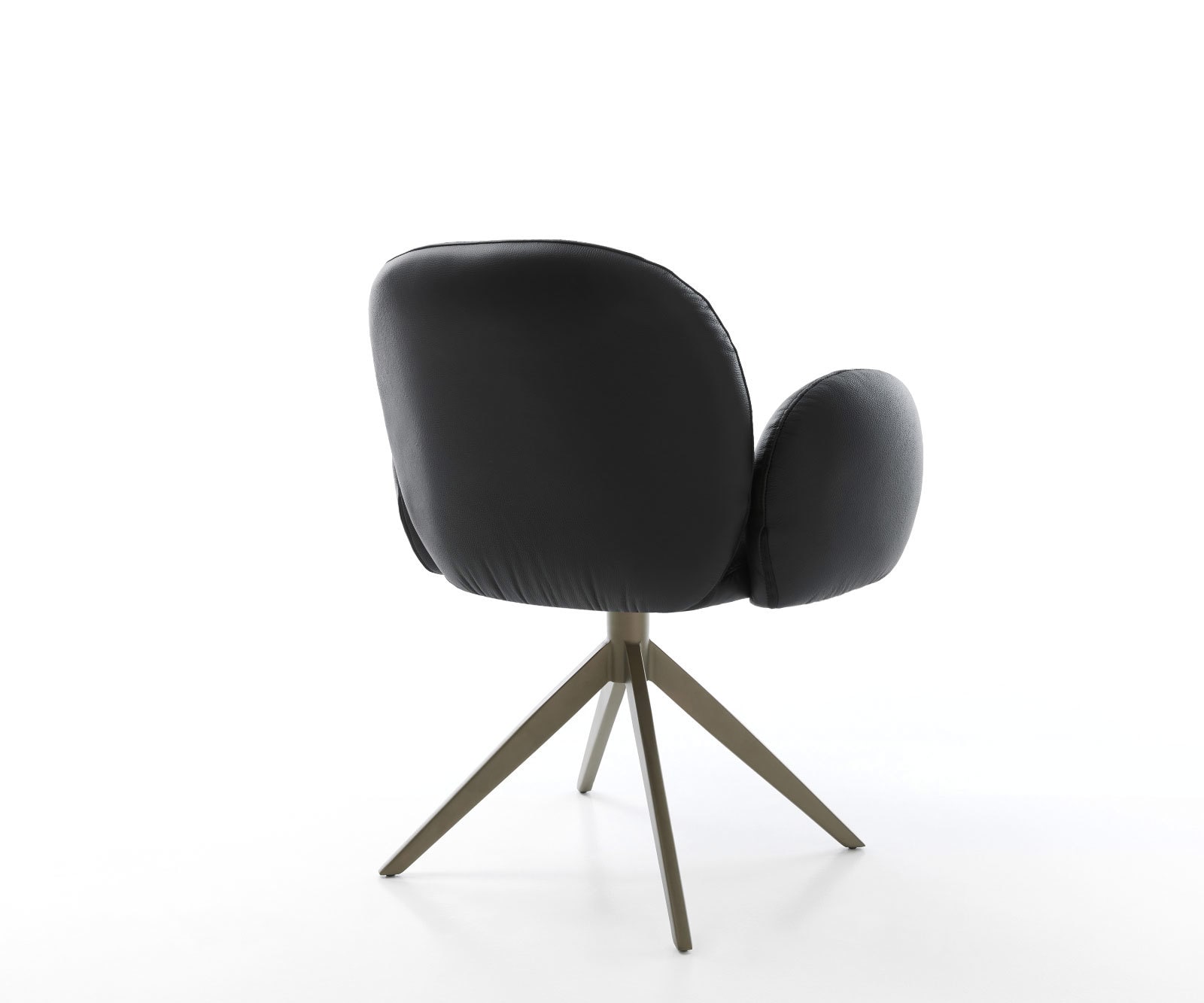 Draaistoel Nube-Flex met armleuning echt leer zwart kruisframe breed afwerking met titanium 360° draaibaar rocker-functie pocketveer kern 4 Draaistoel Nube-Flex met armleuning echt leer zwart kruisframe breed afwerking met titanium 360° draaibaar rocker-functie pocketveer kern 4