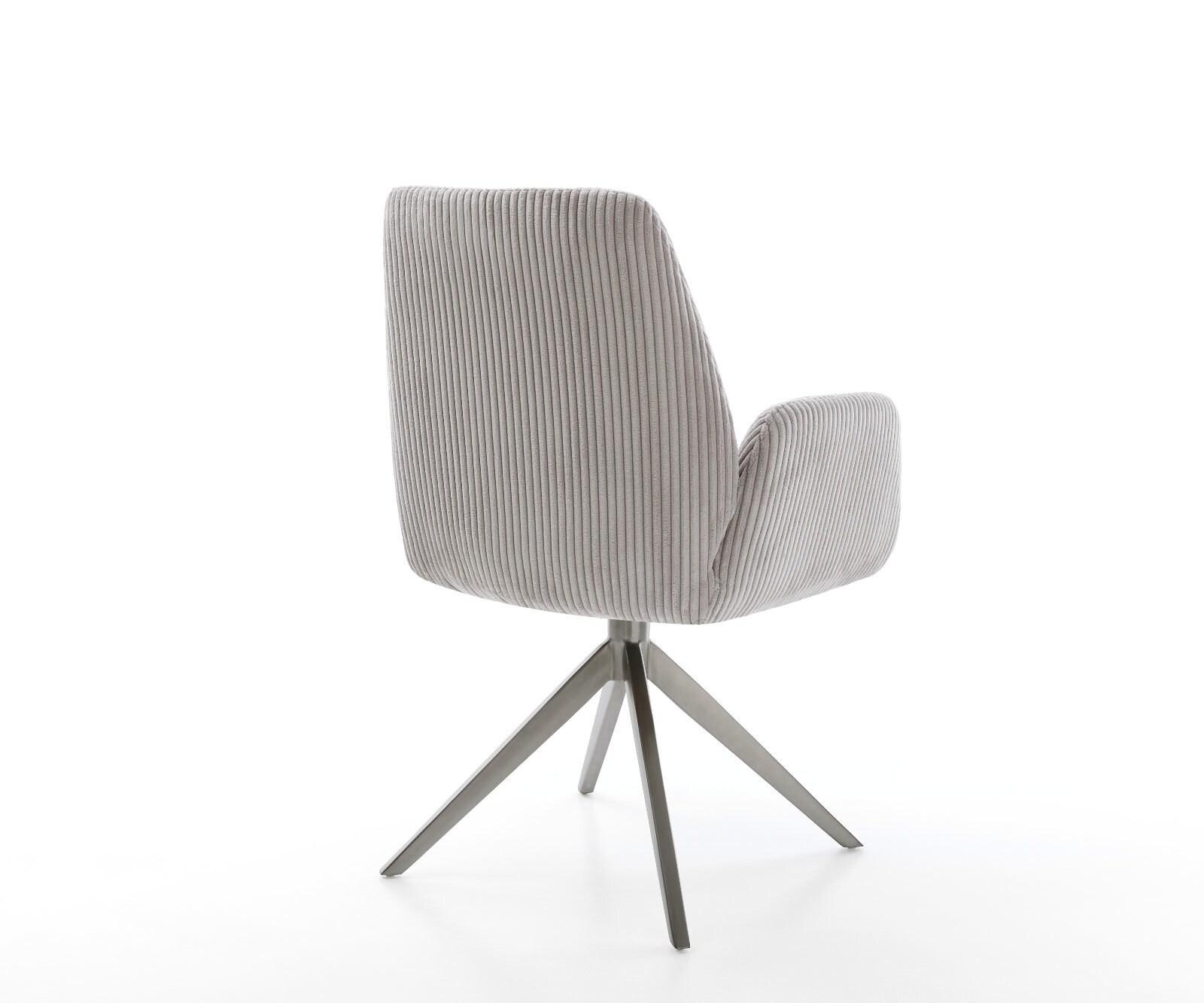 Draaistoel Zoa-Flex koord zilver grijs kruisframe breed grafiet 360° draaibaar rocker-functie pocketveer kern 5