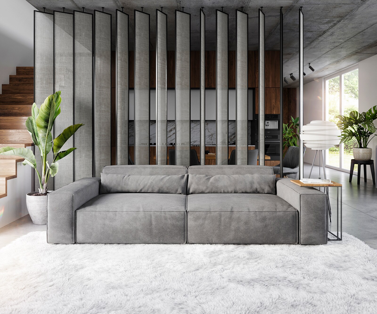 Big-sofa Sirpio XL 270x130 cm microvezel taupe 1