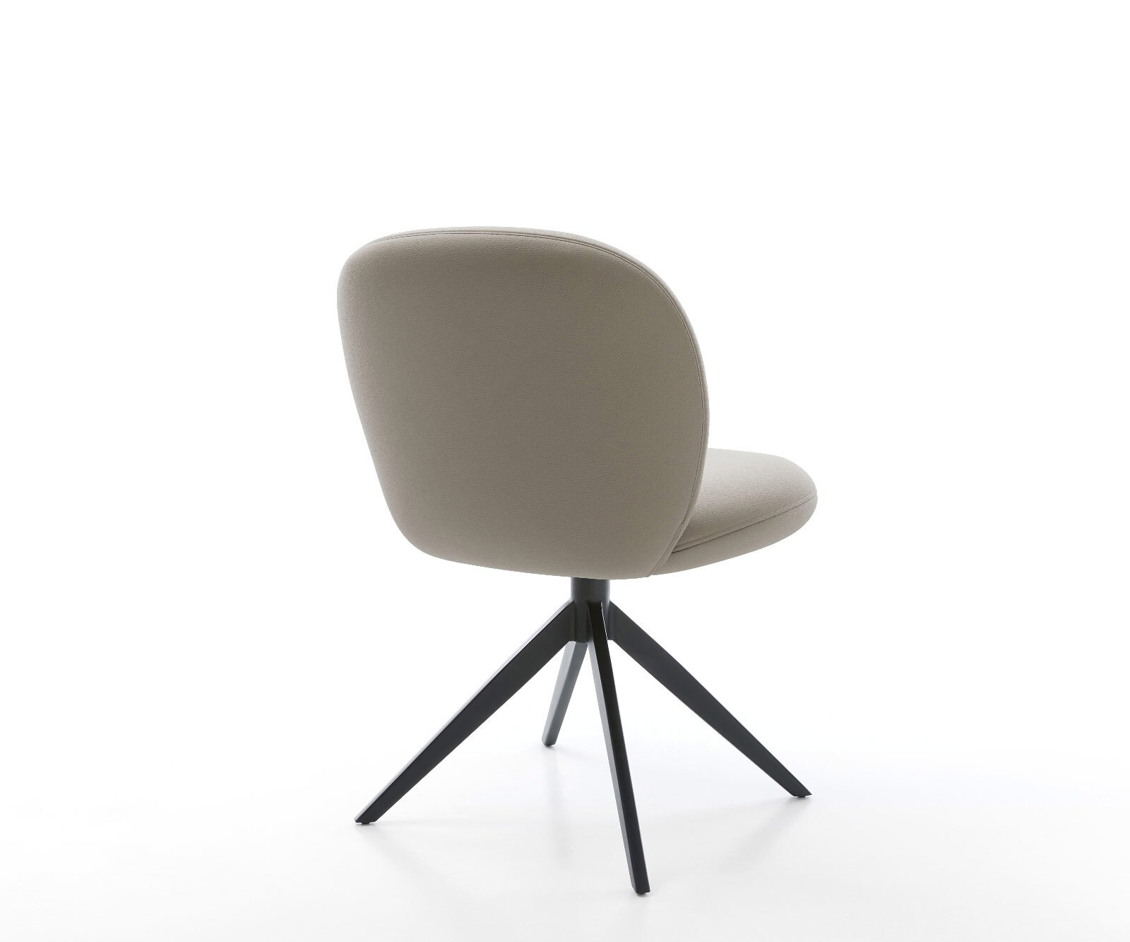 Draaistoel Nube-Flex echt leer mud kruisframe breed zwart 360° draaibaar rocker-functie pocketveer kern 4