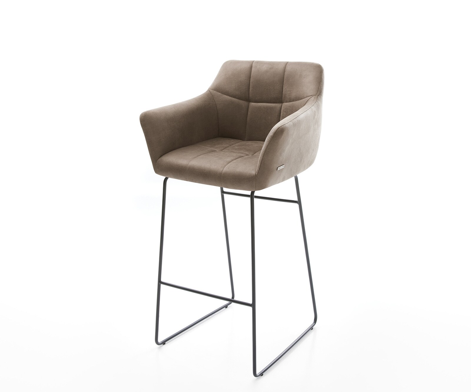 Barstoel Yulo-Flex vintage taupe slipframe metaal