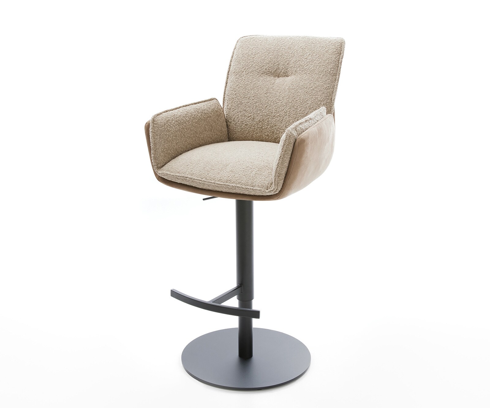 Barstoel Nela-Flex materiaalmix Mud draaivoet in hoogte verstelbaar metaal draaibaar pocketvering Barstoel Nela-Flex materiaalmix Mud draaivoet in hoogte verstelbaar metaal draaibaar pocketvering