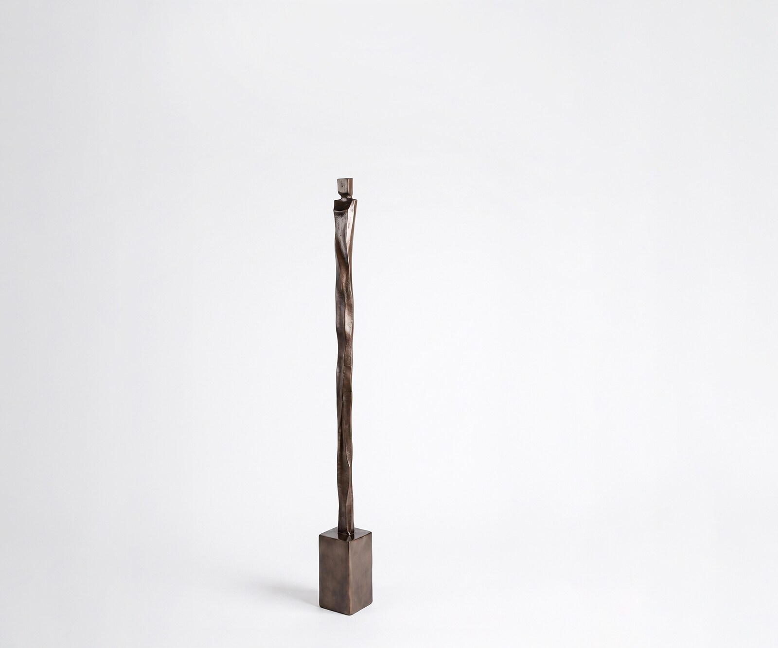 Beeldje Statera B12 x D12 x H131 cm Aluminium Mokka Bronze Handgemaakt