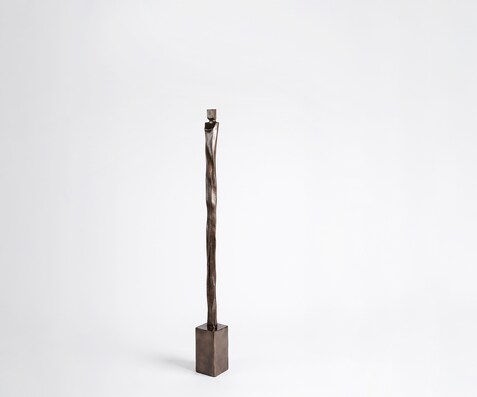 Beeldje Statera B12 x D12 x H131 cm Aluminium Mokka Bronze Handgemaakt