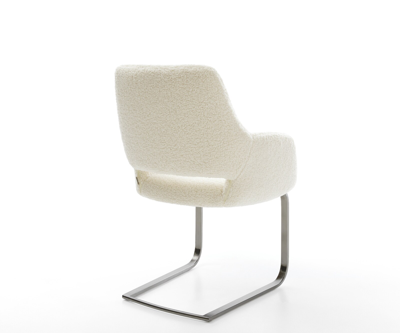 Sledemodel Yago-Flex met armleuning teddy beige sledemodel vlak grafiet pocketveer kern 4