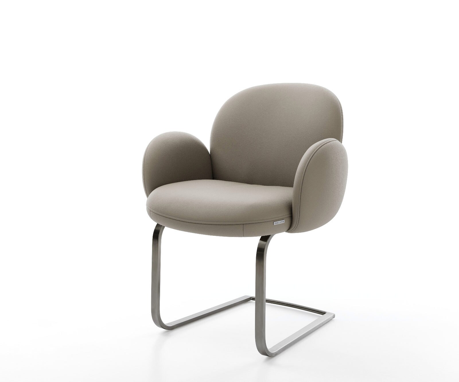Sledemodel Nube-Flex met armleuning echt leer mud sledemodel vlak grafiet pocketveer kern