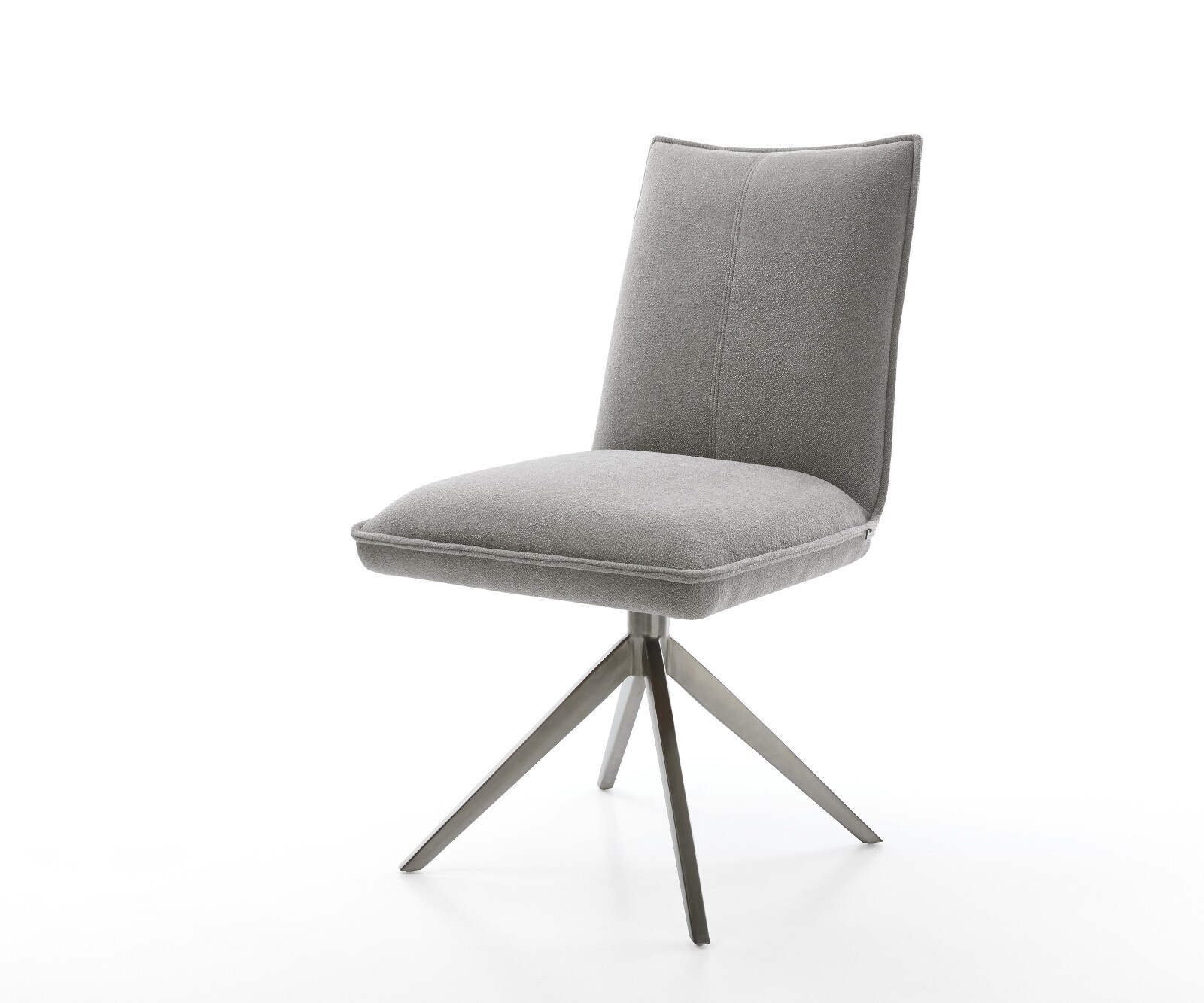 Draaistoel Lelio-Flex zachte stof met structuur grijs kruisframe breed grafiet 360° draaibaar rocker-functie pocketveer kern 1