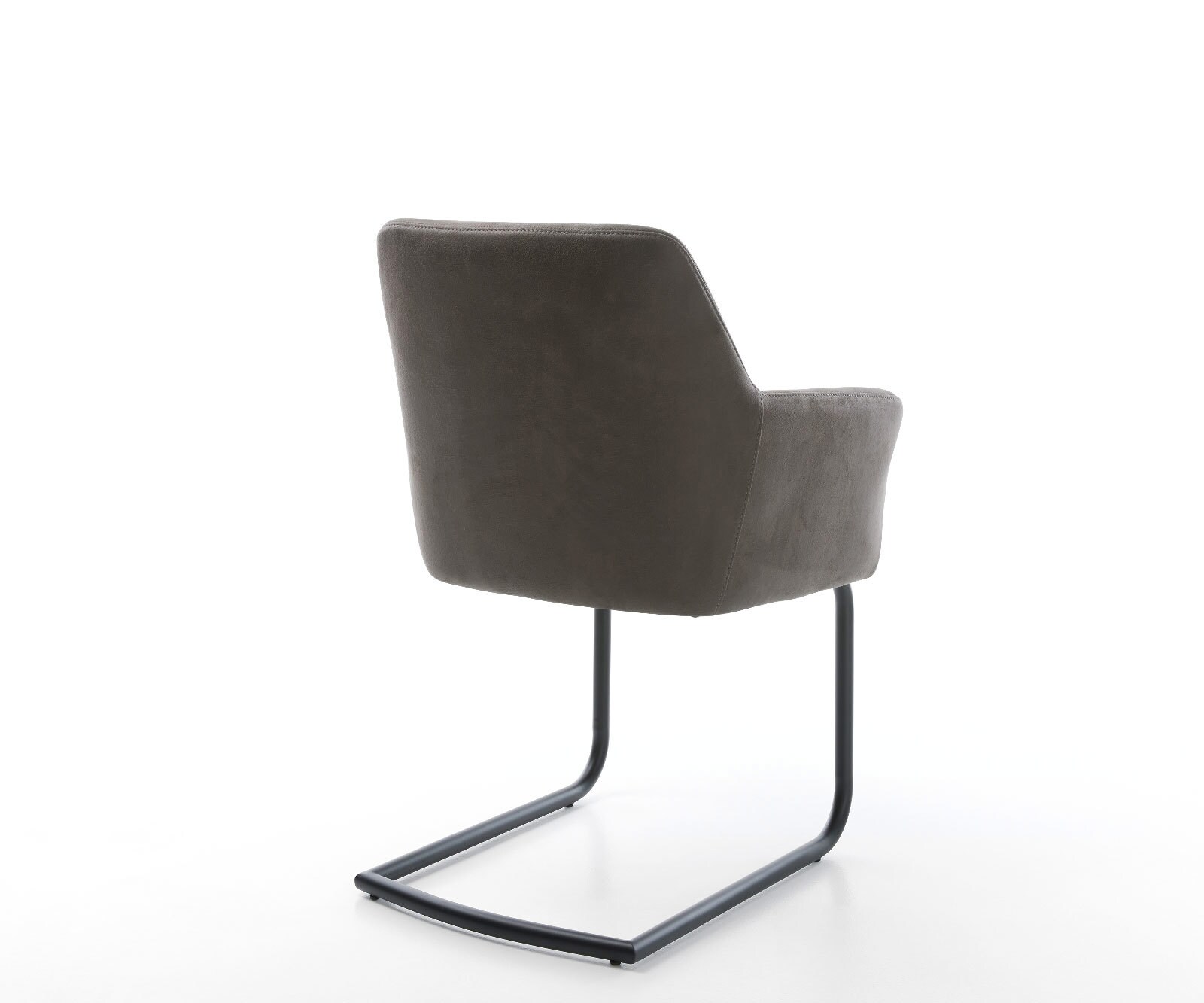 Sledemodel Xana-Flex met armleuning microvelours antraciet vintage sledemodel rond zwart pocketveer kern 4