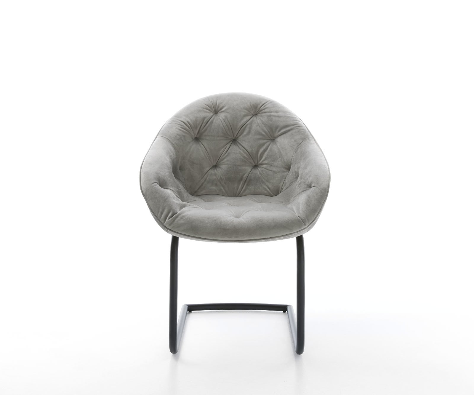 Sledemodel Gaio-Flex fluweel grijs sledemodel rond zwart 1 Sledemodel Gaio-Flex fluweel grijs sledemodel rond zwart 1