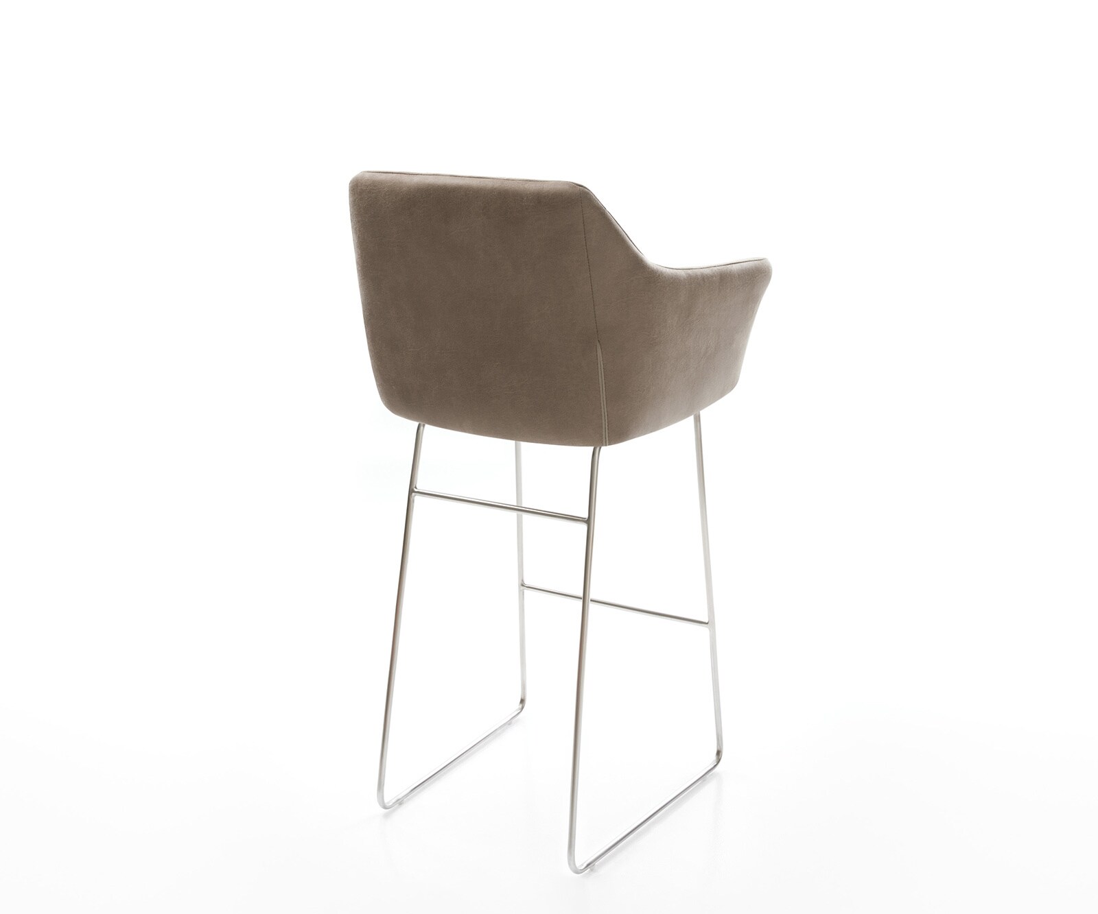 Barstoel Yulo-Flex vintage taupe slipframe roestvrijstaal 4