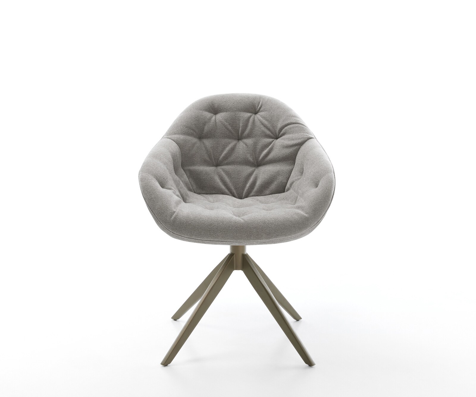 Draaistoel Gaio-Flex zachte stof met structuur grijs kruisframe breed afwerking met titanium 360° draaibaar rocker-functie 1
