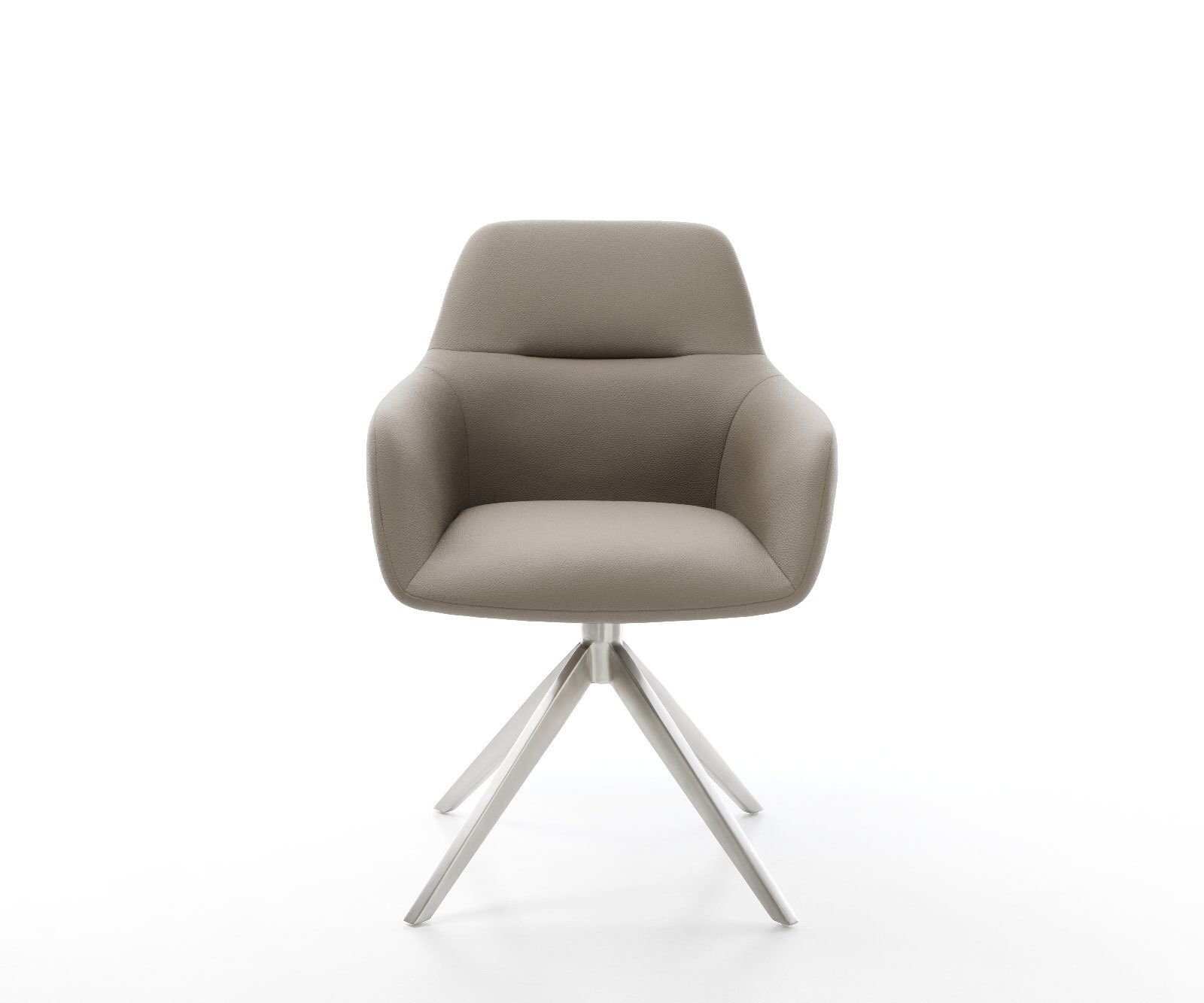 Draaistoel Pejo-Flex echt leer mud kruisframe breed roestvrij staal 360° draaibaar rocker-functie pocketveer kern 1