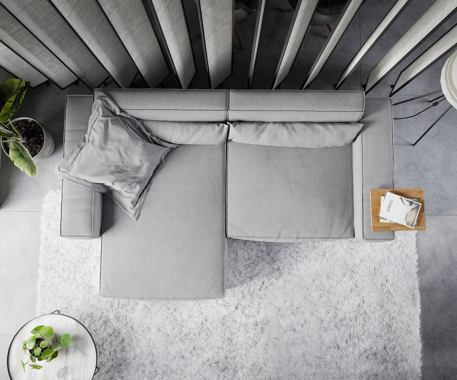 Hoekbank Sirpio XL 270x170 cm microvezel grijs recamiere variabele 5