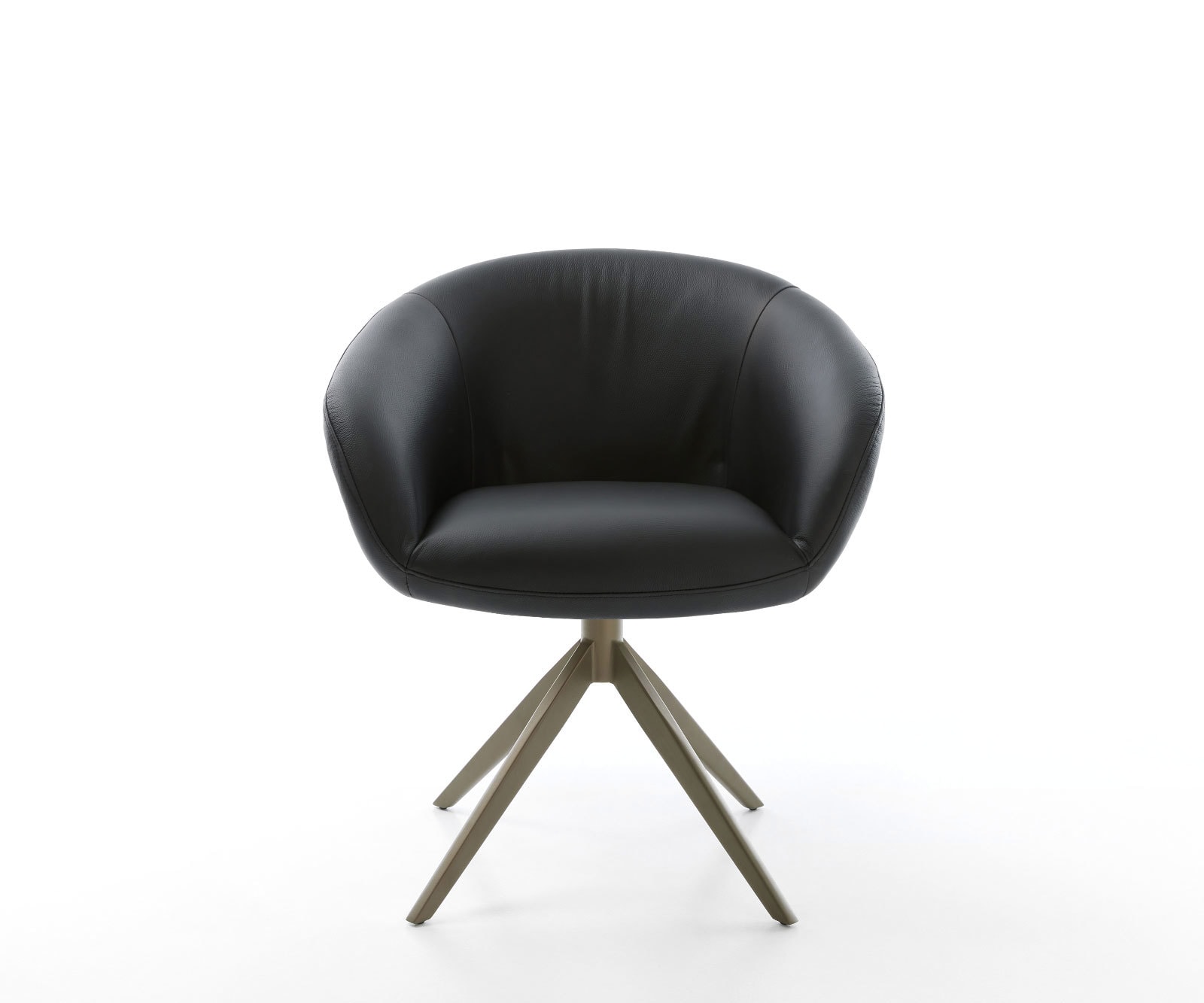 Draaistoel Vinka-Flex met armleuning echt leer zwart kruisframe breed afwerking met titanium 360° draaibaar rocker-functie pocketveer kern 1 Draaistoel Vinka-Flex met armleuning echt leer zwart kruisframe breed afwerking met titanium 360° draaibaar rocker-functie pocketveer kern 1