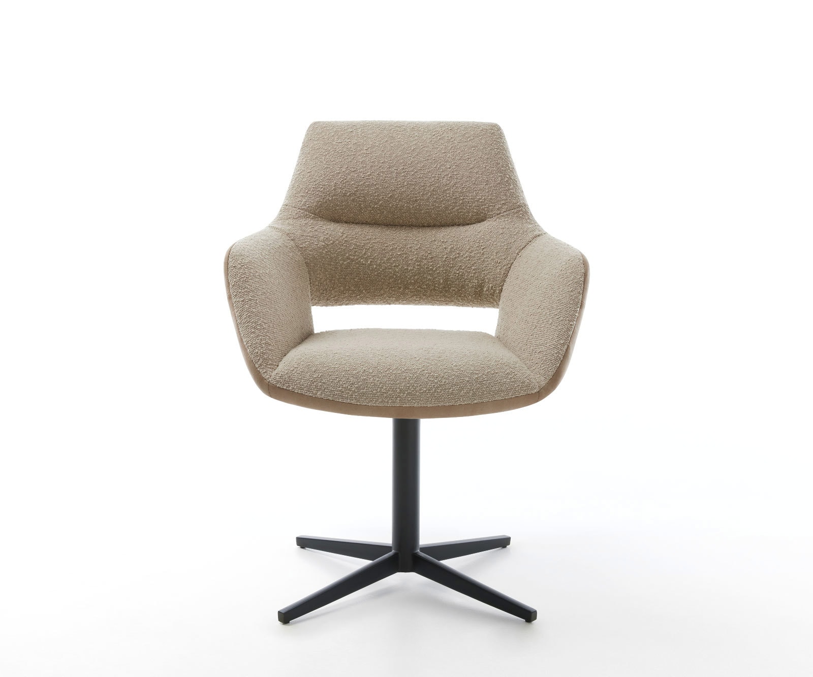 Draaistoel Yago-Flex met armleuning materiaalmix mud kruispoot zwart 360° draaibaar pocketveer kern 1 Draaistoel Yago-Flex met armleuning materiaalmix mud kruispoot zwart 360° draaibaar pocketveer kern 1