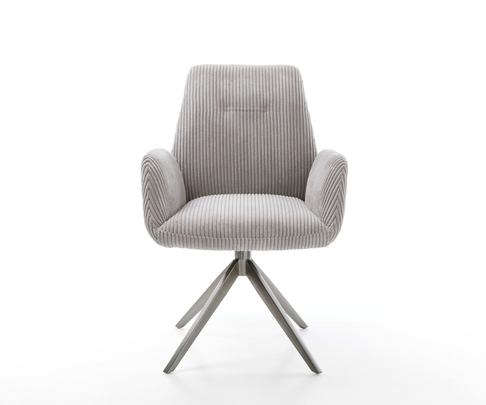 Draaistoel Zoa-Flex koord zilver grijs kruisframe breed grafiet 360° draaibaar rocker-functie pocketveer kern 2
