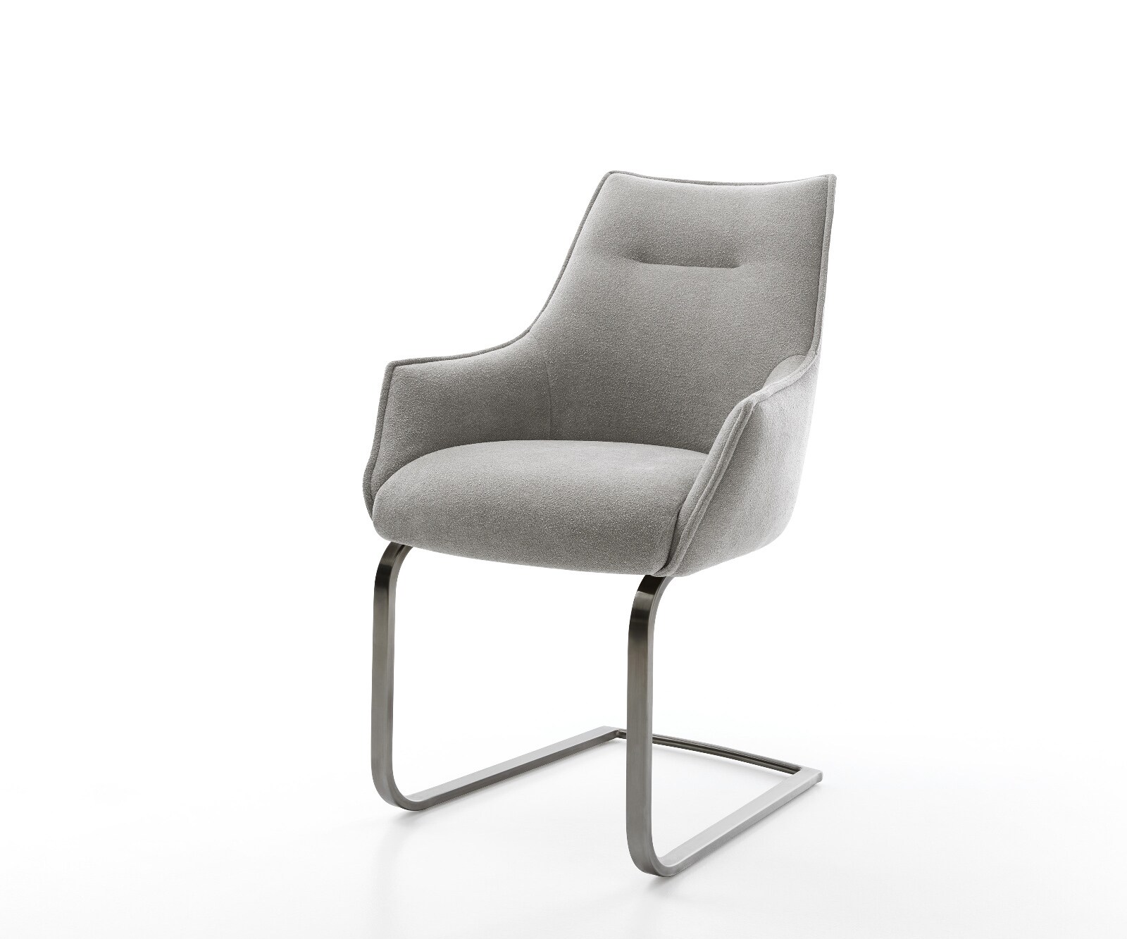 Sledemodel Alja-Flex met armleuning zachte stof met structuur grijs sledemodel vlak grafiet pocketveer kern 1