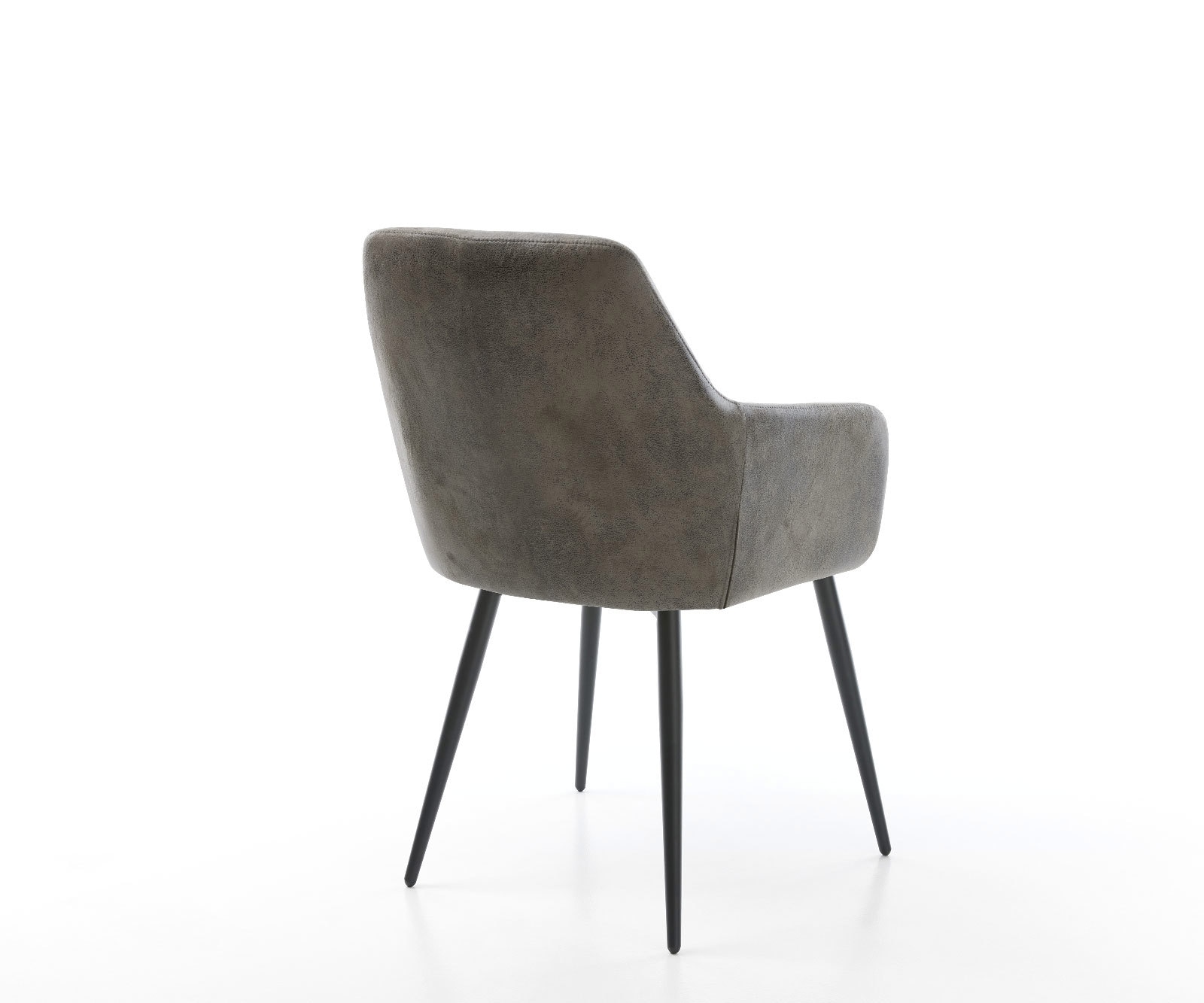 Eetkamerstoel Pejo-Flex microvelours grijs antiek 4-poot conisch zwart pocketveer kern 4 Eetkamerstoel Pejo-Flex microvelours grijs antiek 4-poot conisch zwart pocketveer kern 4