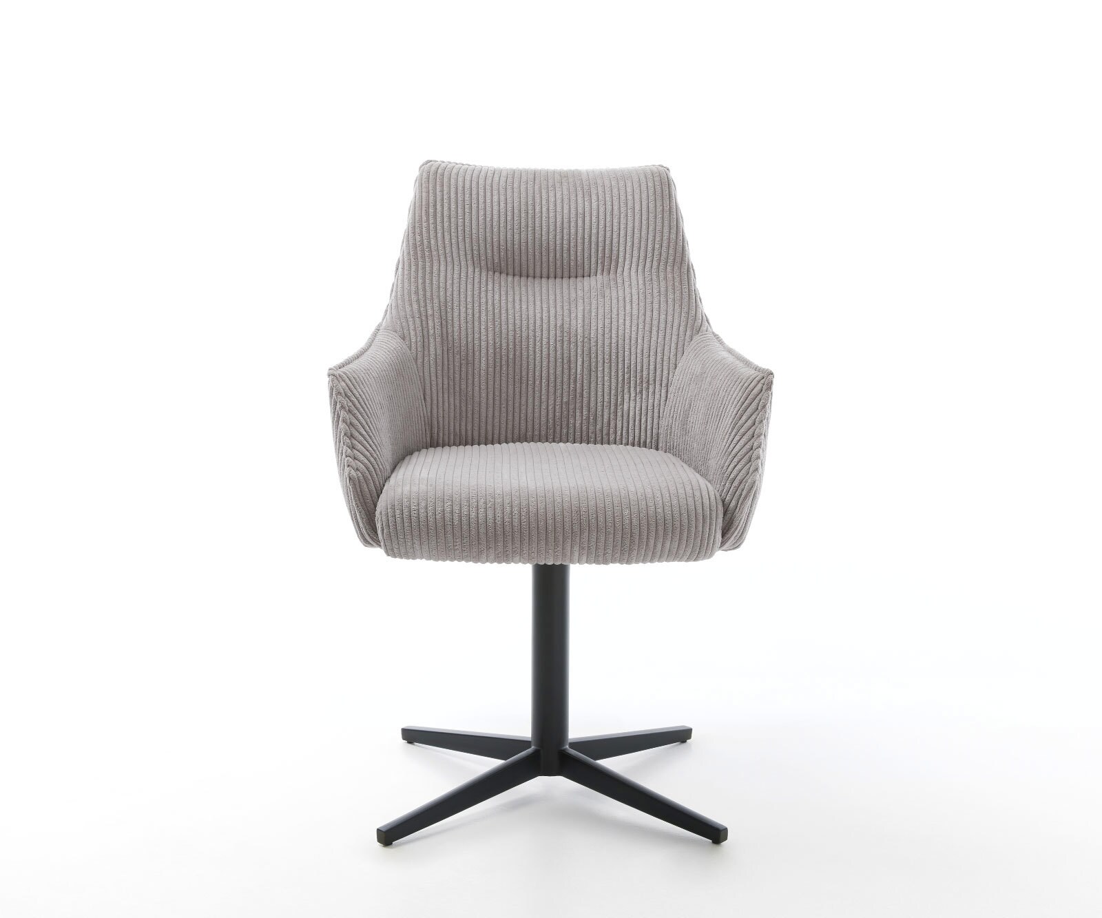 Draaistoel Alja-Flex met armleuning koord zilver grijs kruispoot zwart 360° draaibaar pocketveer kern 1 Draaistoel Alja-Flex met armleuning koord zilver grijs kruispoot zwart 360° draaibaar pocketveer kern 1