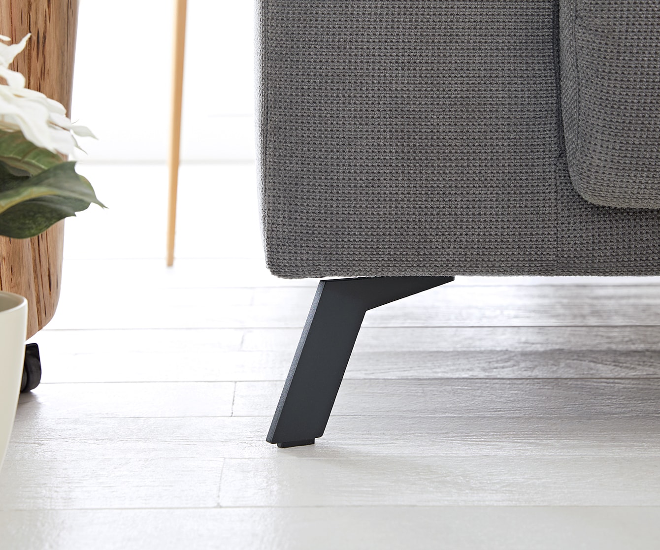 Hoekbank Ordino 285x200 microvezel grijs voetenbank rechts elektrische zitdiepteverstelling 8